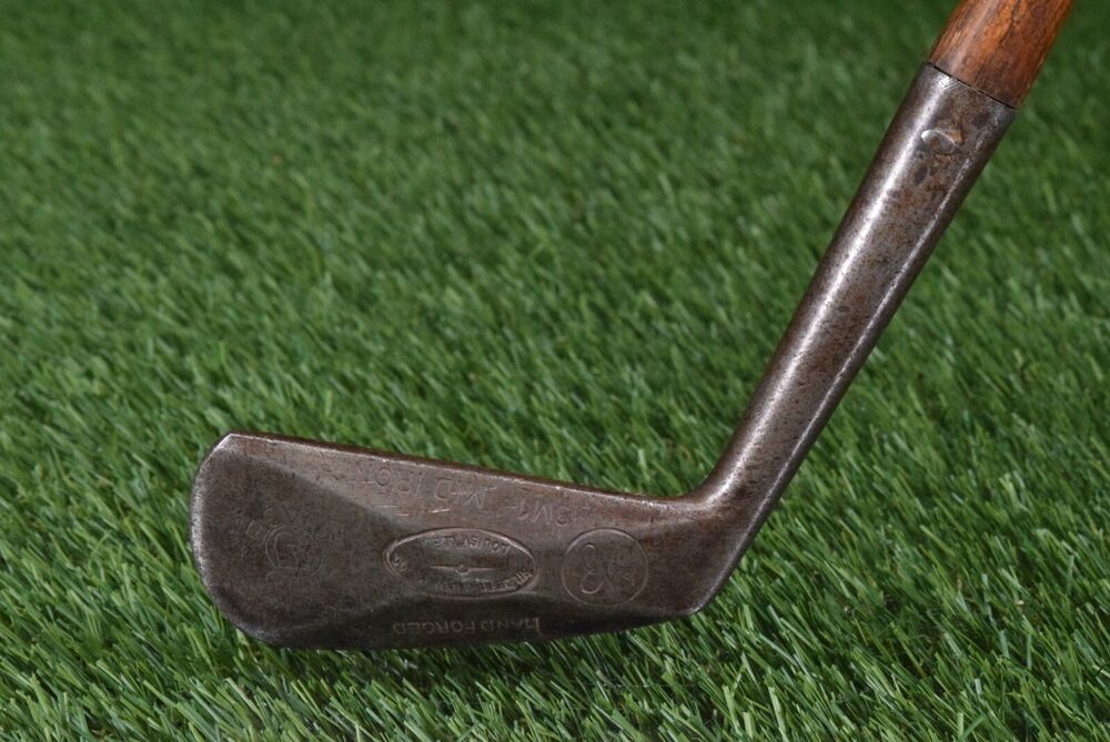 H&B HILLERICH & BRADSBY MUSCLE BACK 3M1 MID IRON ANTIQUE HICKORY LEFT