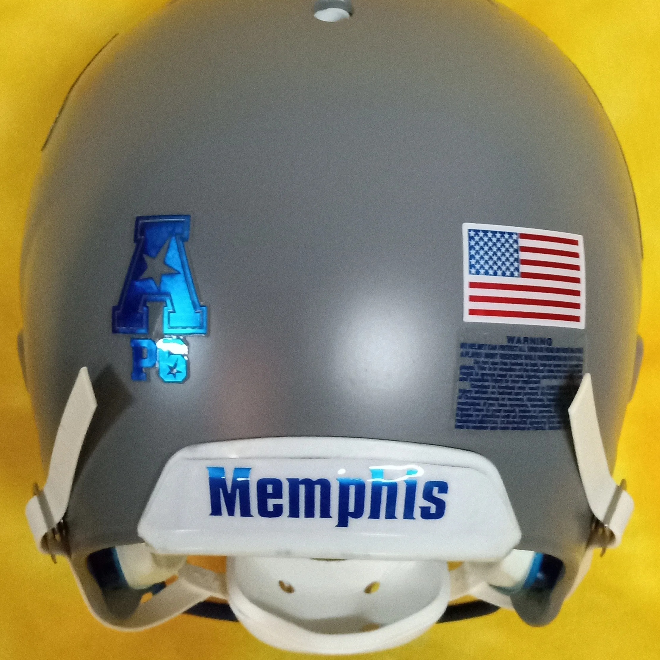 Memphis Tigers Super custom fullsize Schutt ION 4D helmet large gray