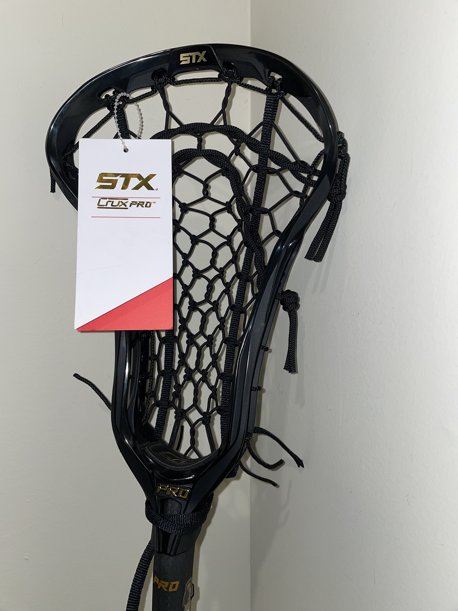 NEW STX CRUX PRO ELITE 10 DEGREE WOMENS LACROSSE STICK retail 300 LOCK