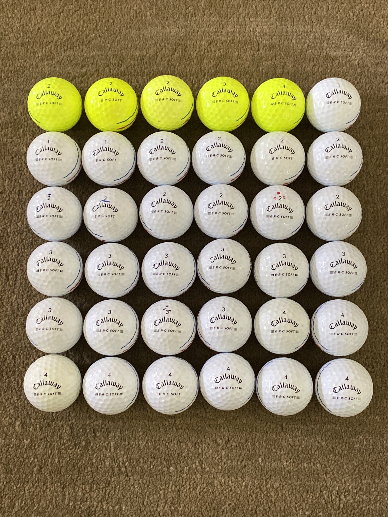 Used Callaway 36 Pack (3 Dozen) Callaways New ERC Soft Balls SidelineSwap