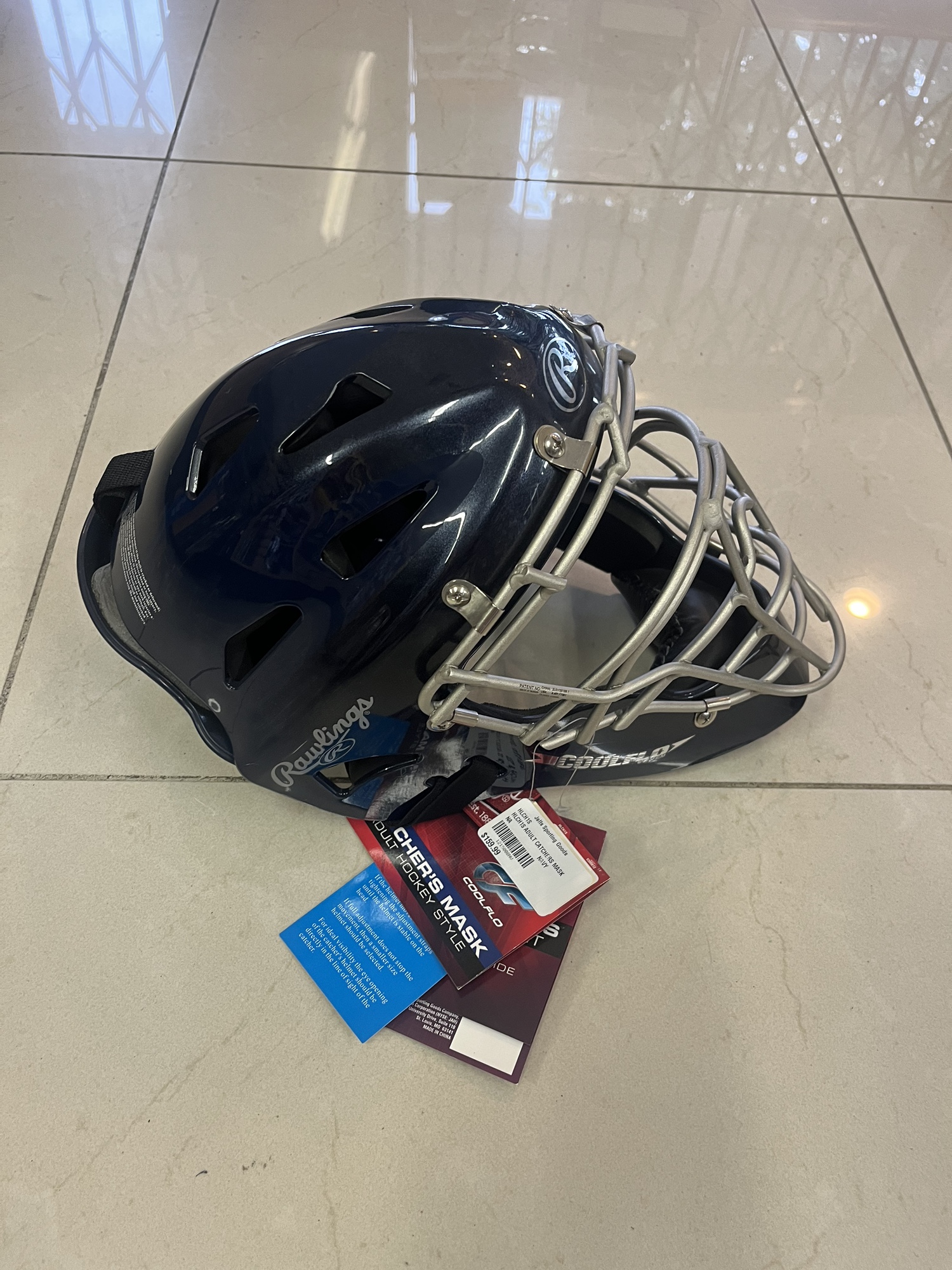 New Rawlings Cool Flow HLCH1S Navy Blue/Black Catchers Helmet