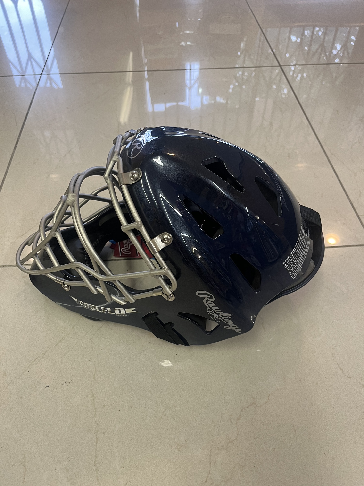 New Rawlings Cool Flow HLCH1S Navy Blue/Black Catchers Helmet SidelineSwap