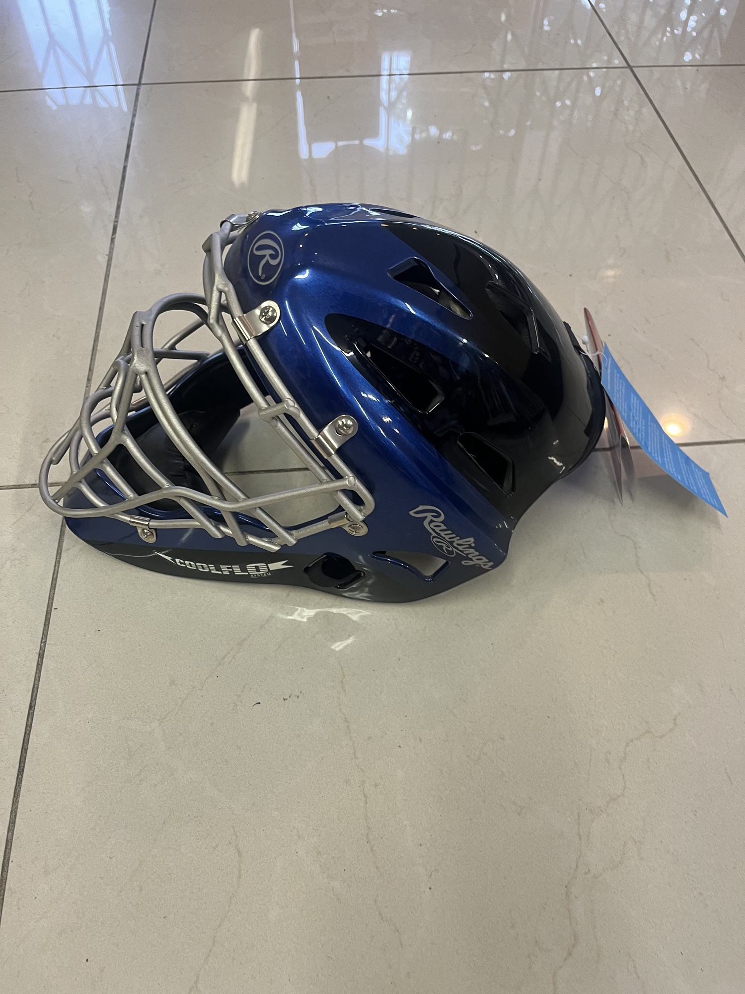 New Rawlings Cool Flow HLCHS1 Adult Royal Blue/Black Catchers Helmet