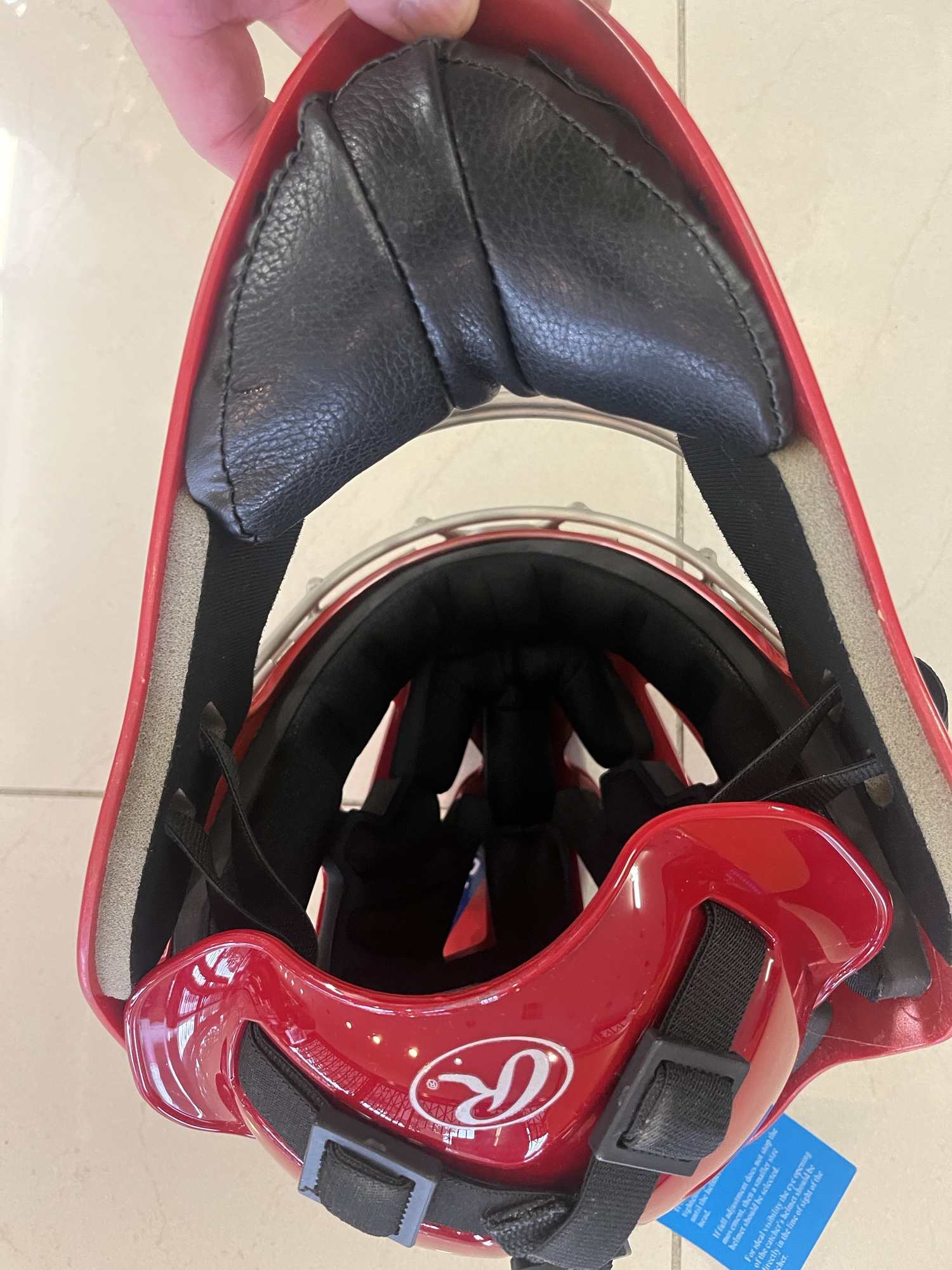 New Rawlings Cool Flow HLCH1S Scarlet Red Catchers Helmet SidelineSwap