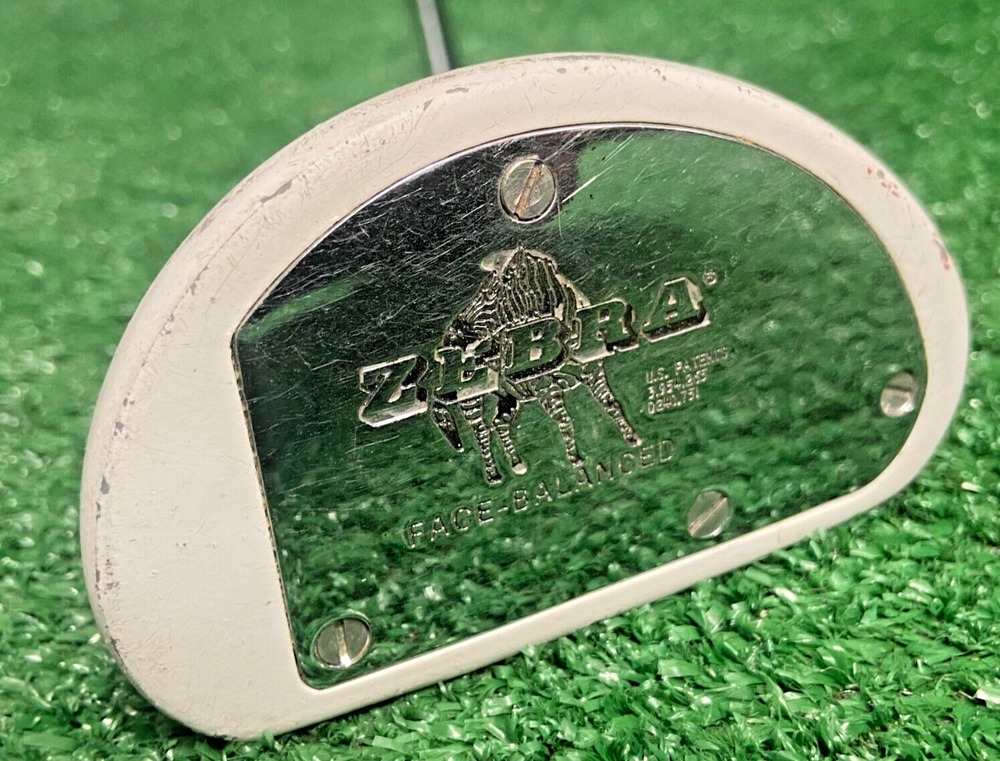 LeftHanded RAM Zebra White Mallet Putter Face Balanced LH Steel 35" Good Grip SidelineSwap