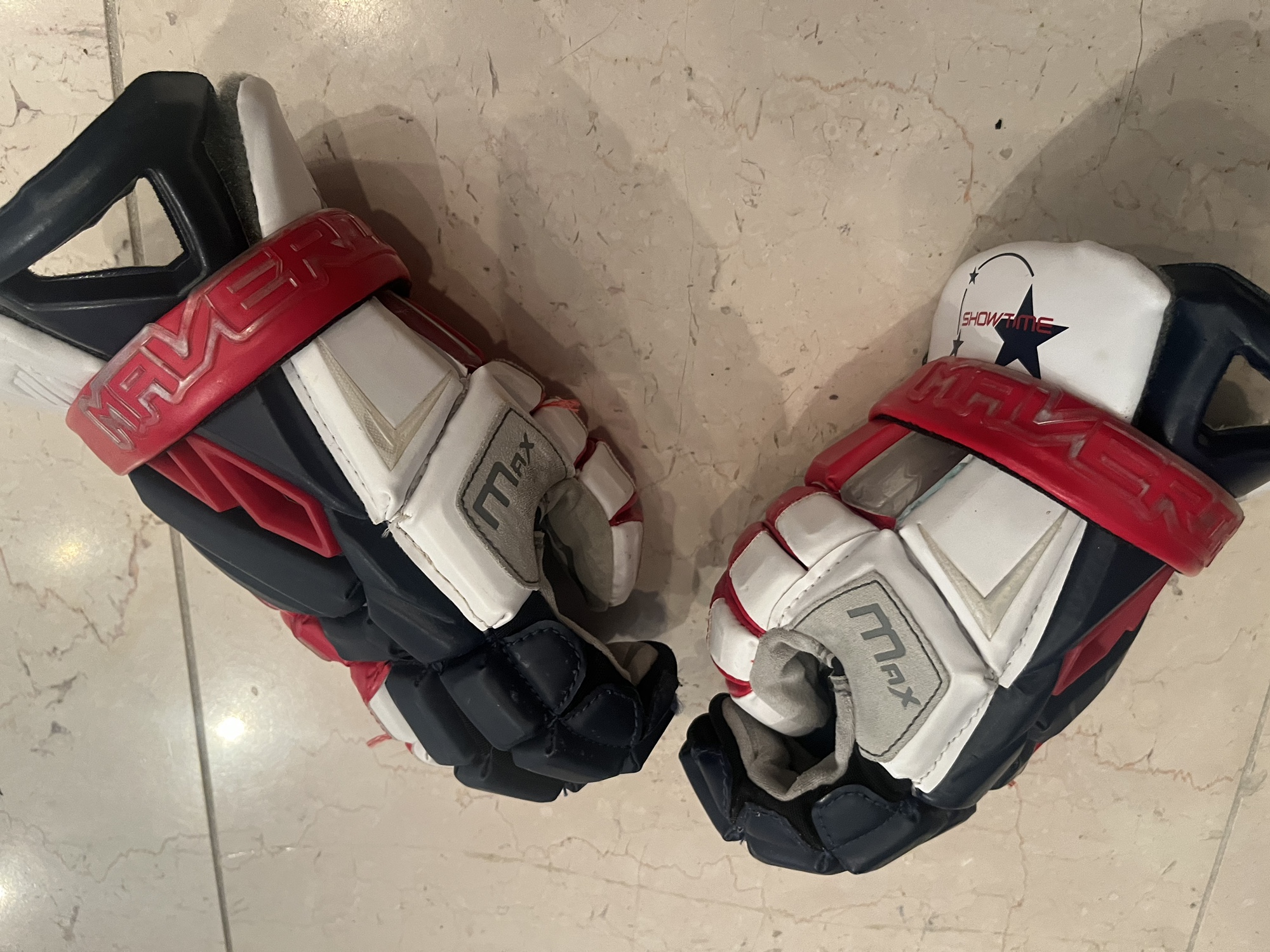 Used Maverik Showtime Large Max Lacrosse Gloves SidelineSwap