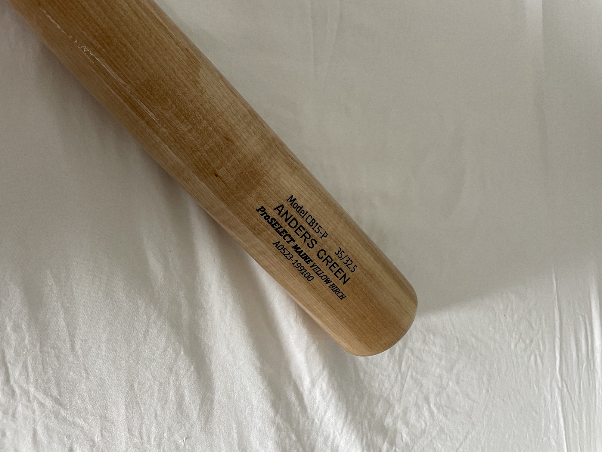 Dove Tail Wood Bat CB15 Puck Knob 34” Pro Wood Birch SidelineSwap