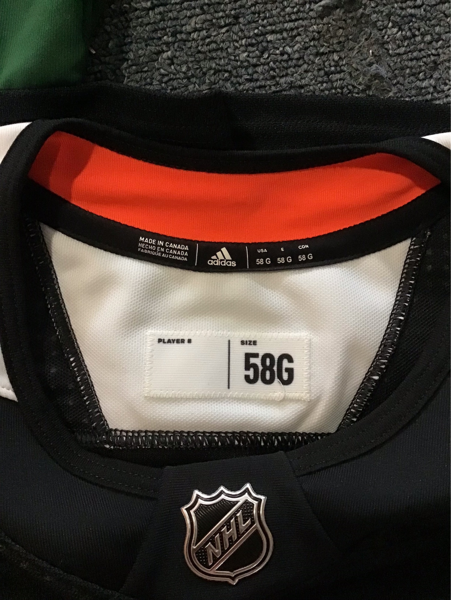 New Pro Stock Colorado Avalanche Men’s 58G Adidas Goalie Practice Jersey Black SidelineSwap