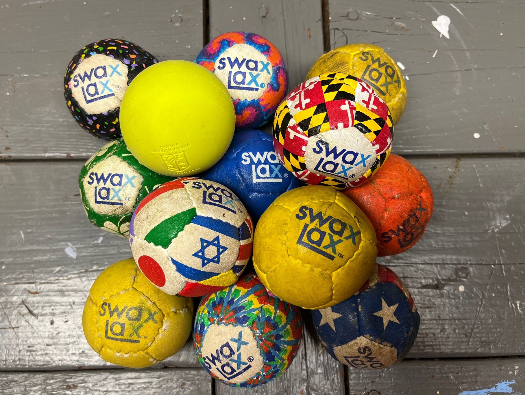 Swax Lax Used Dozen Plus Game Used PLL Ball SidelineSwap