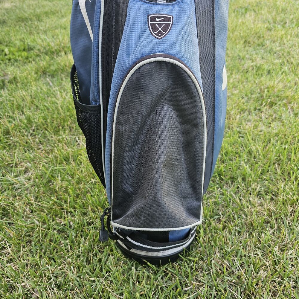 NIKE Youth Golf Bag Junior Carry Black Blue 34" Tall 3Way Divider