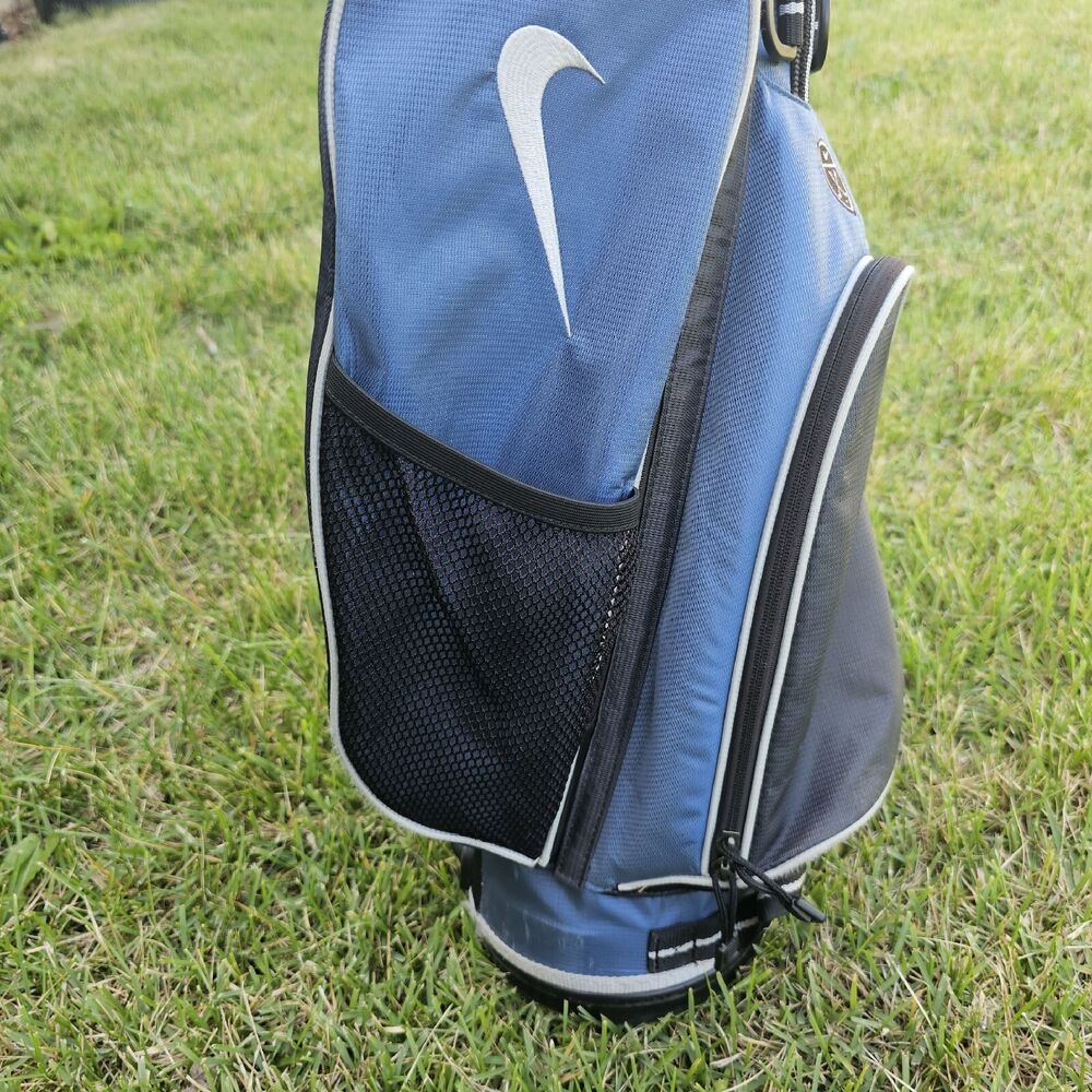 NIKE Youth Golf Bag Junior Carry Black Blue 34" Tall 3Way Divider