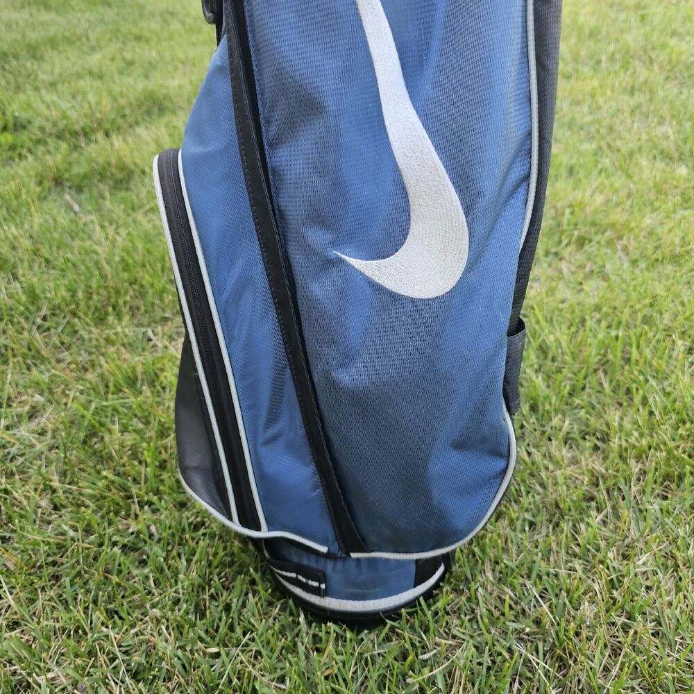 NIKE Youth Golf Bag Junior Carry Black Blue 34" Tall 3Way Divider