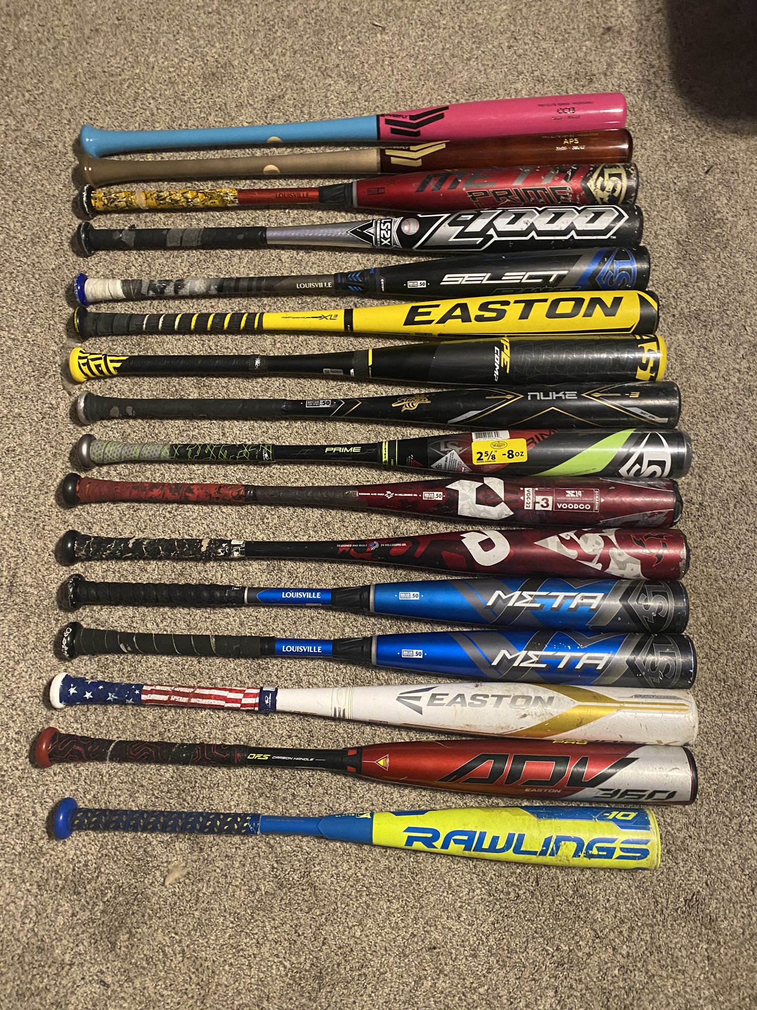 Bats For Sale Bats And Sizes Listed In Description Message With