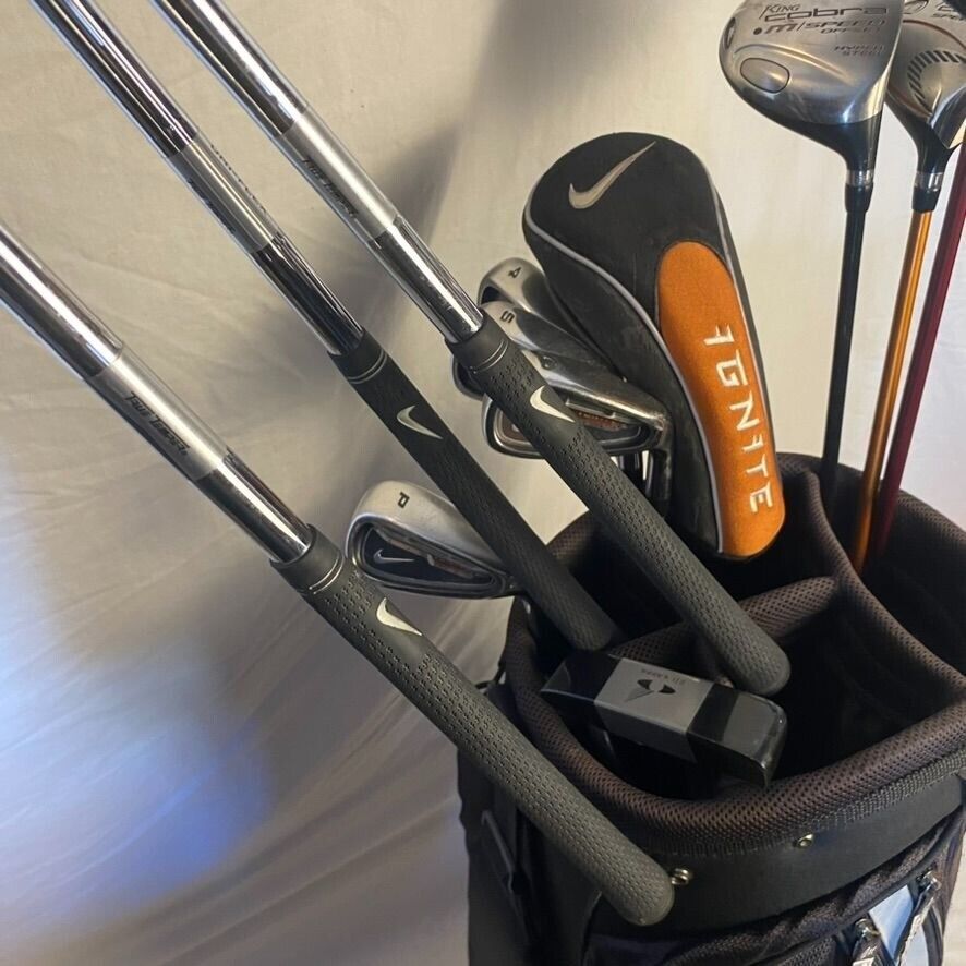 Cobra and Nike Ignite Golf Complete Set With Cobra Golf Bag SidelineSwap
