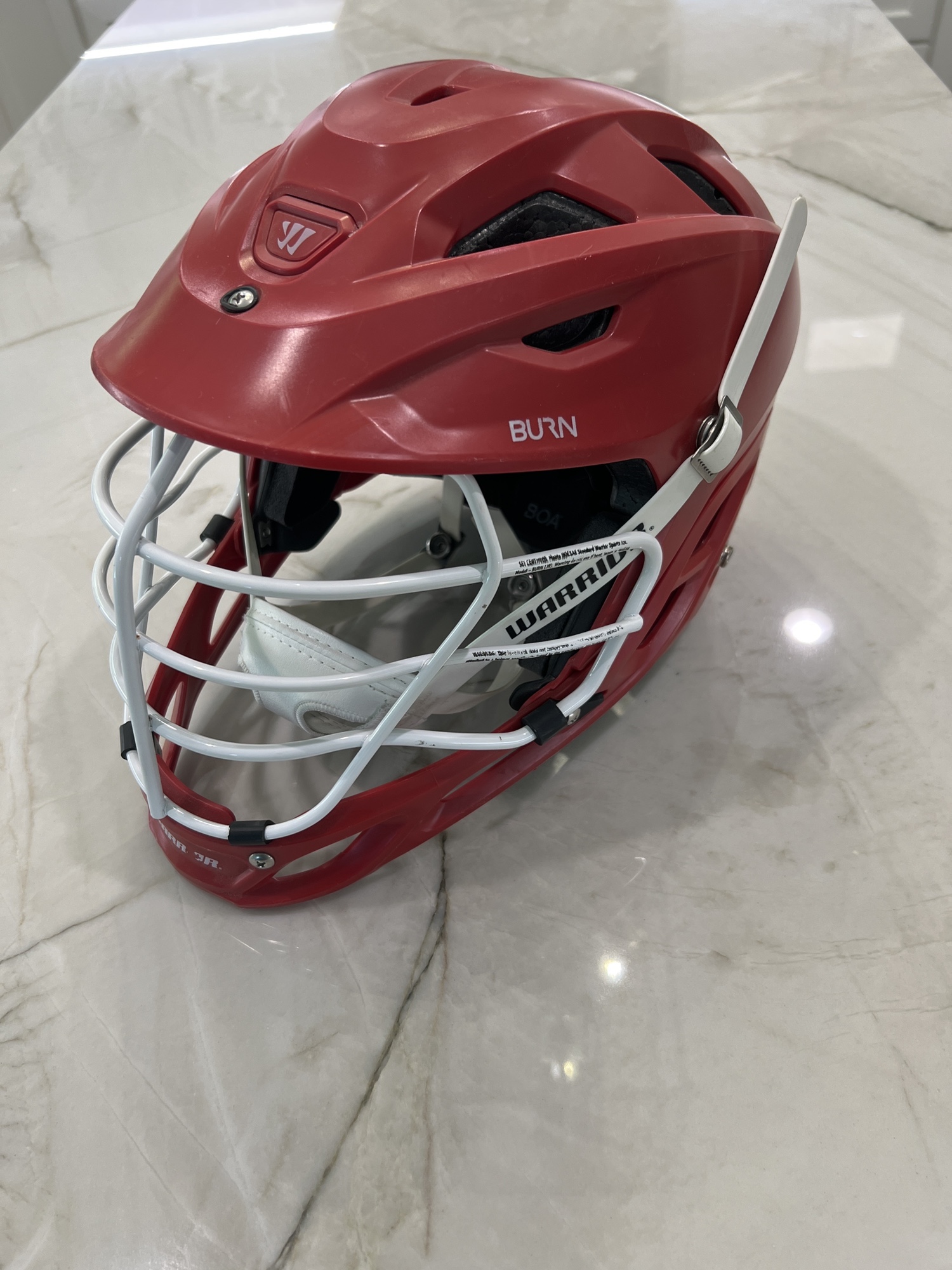JUNIOR Red Warrior Burn Helmet SidelineSwap