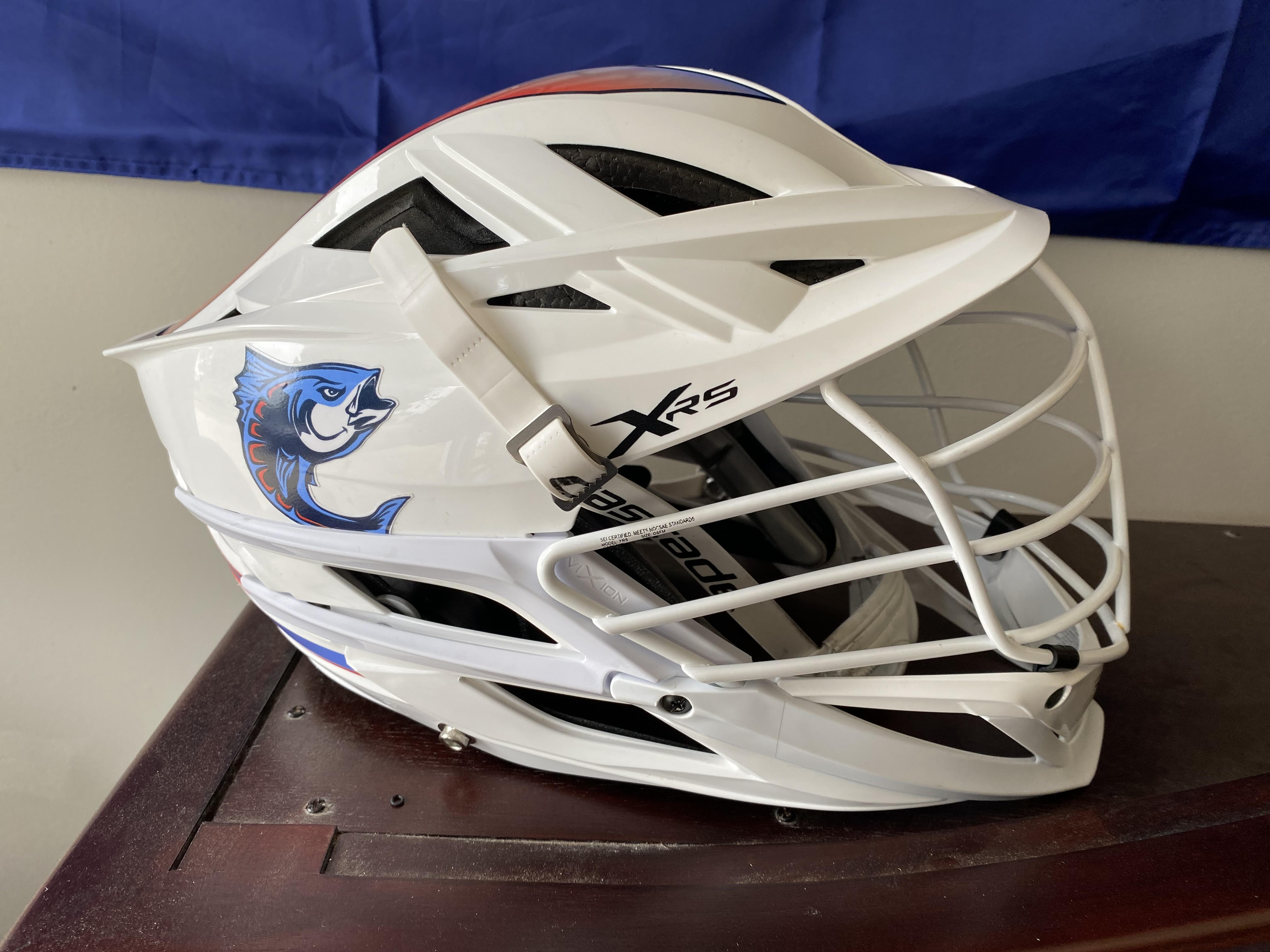 Cascade XRS Helmet ALL WHITE EVERYTHING (vinyl decals easily removed