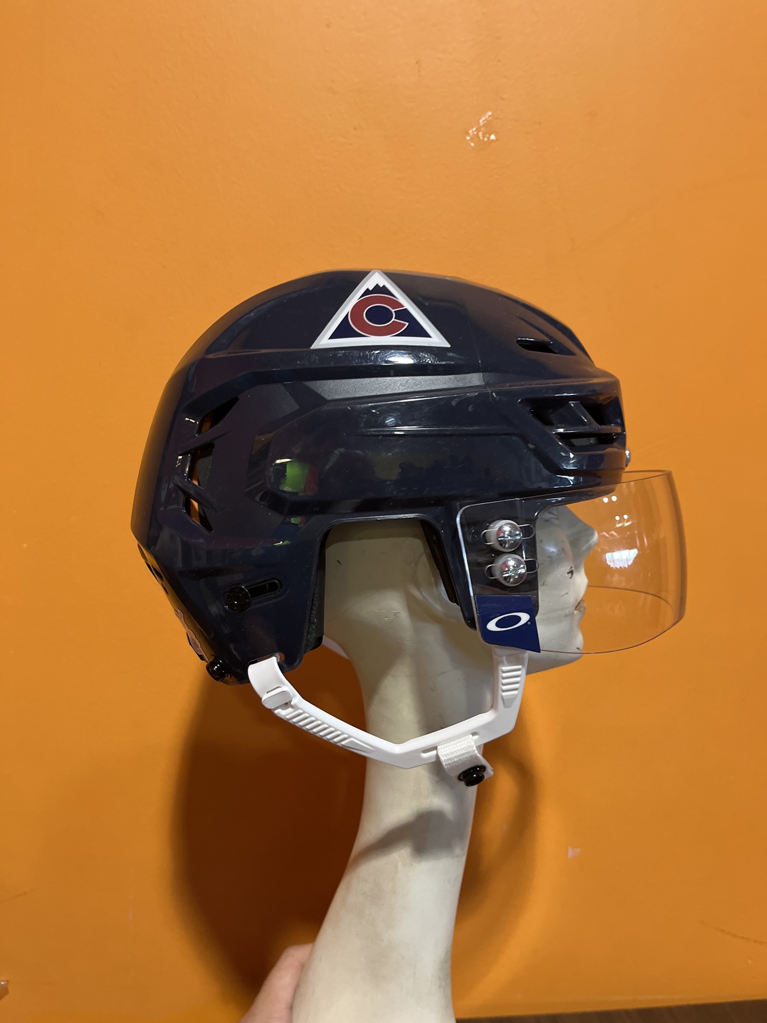 New Navy CCM Tacks 710 PRO Stock Helmet Colorado Avalanche Bowers Medium (HFC Sticker