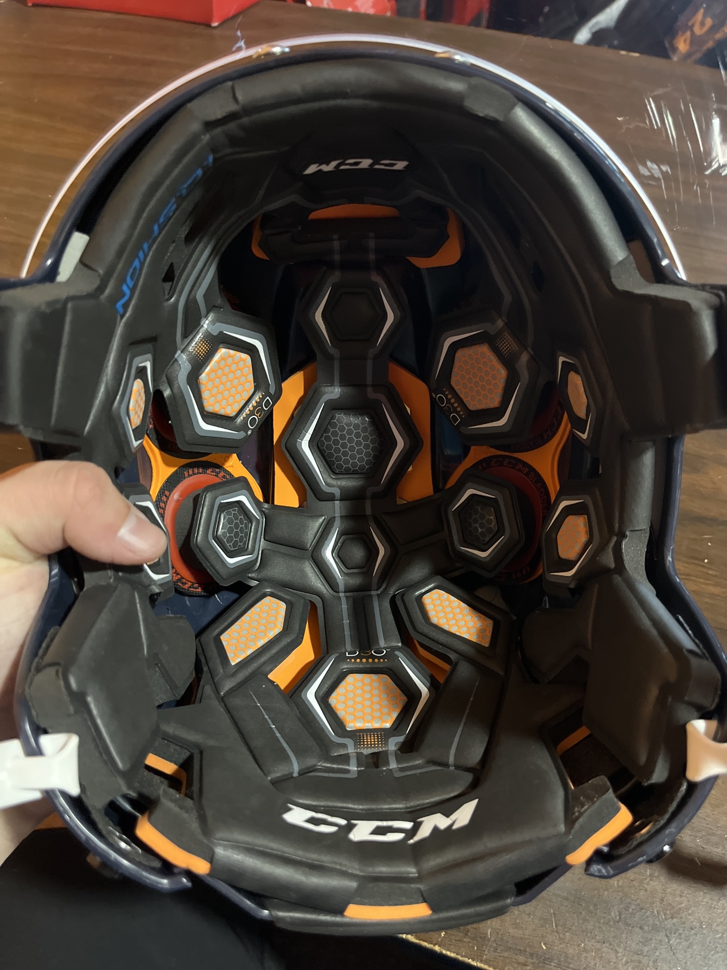 New Navy CCM Tacks 710 Pro Stock Helmet Colorado Avalanche Bowers Medium SidelineSwap