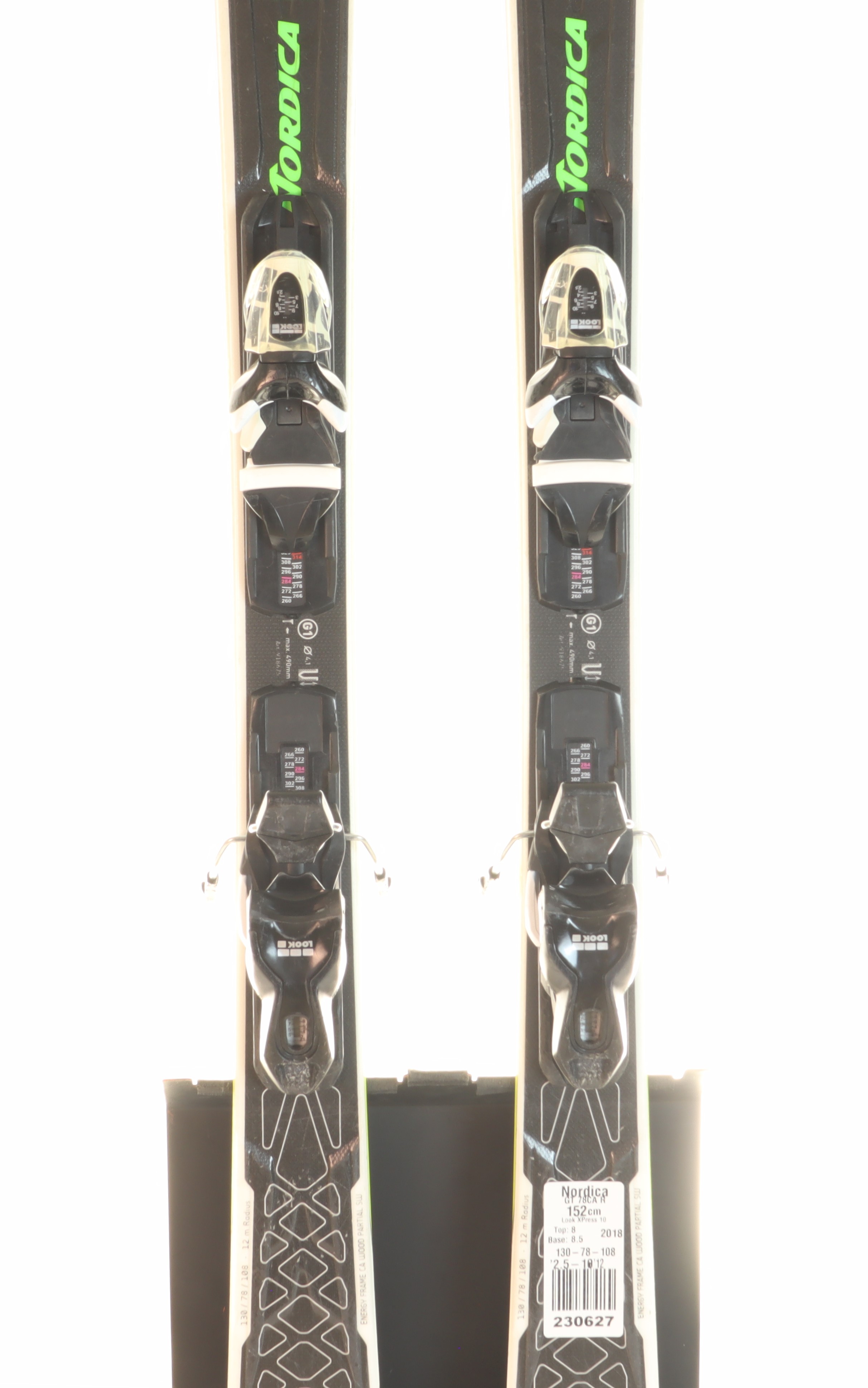 Used 2018 Nordica GT 78 R Skis With Look XPress 10 Bindings Size 152