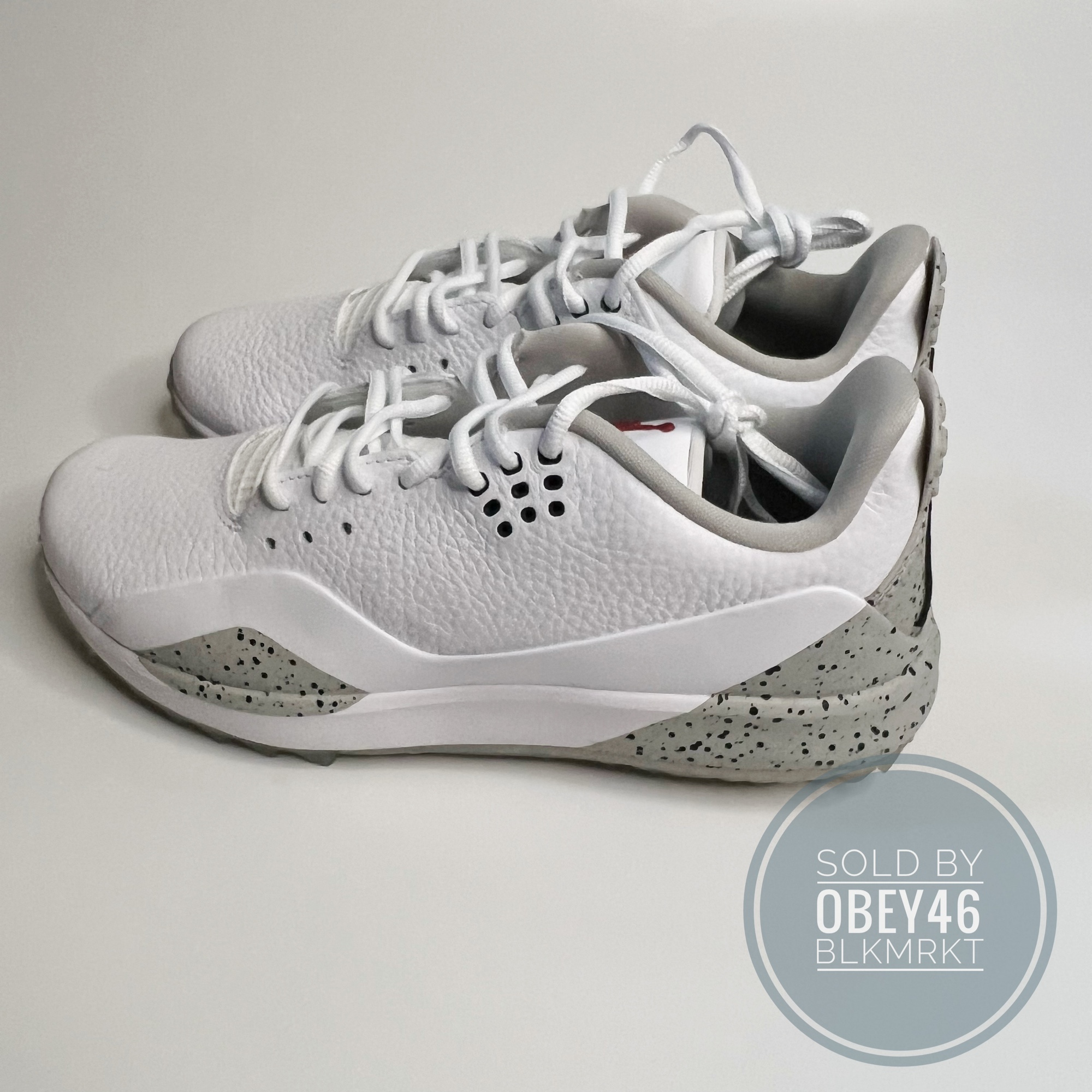 Nike Air Jordan ADG 3 White Cement Grey Golf Shoes 7.5 SidelineSwap