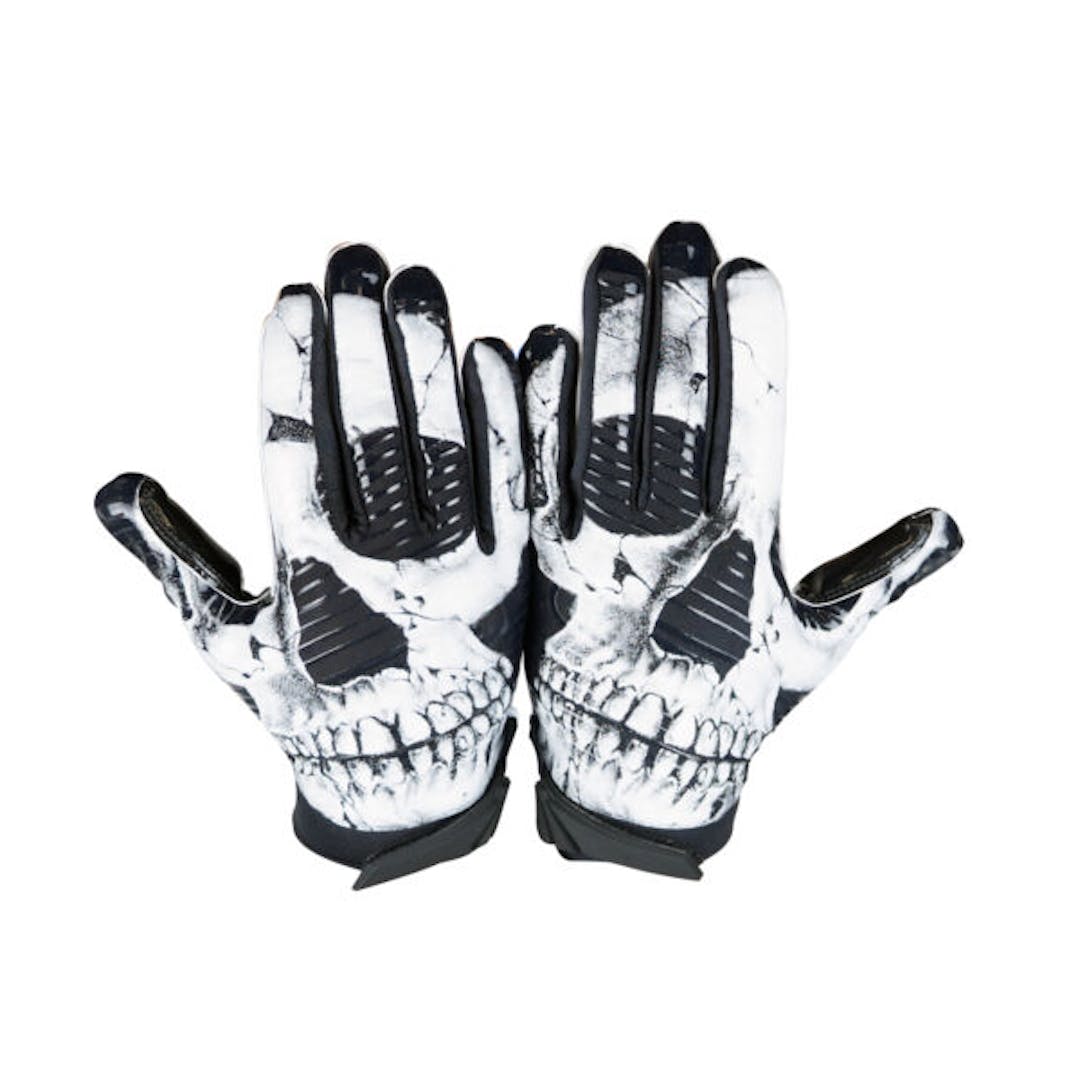 New Battle Sports "skull Face" Cloaked Adult Football Receiver Gloves