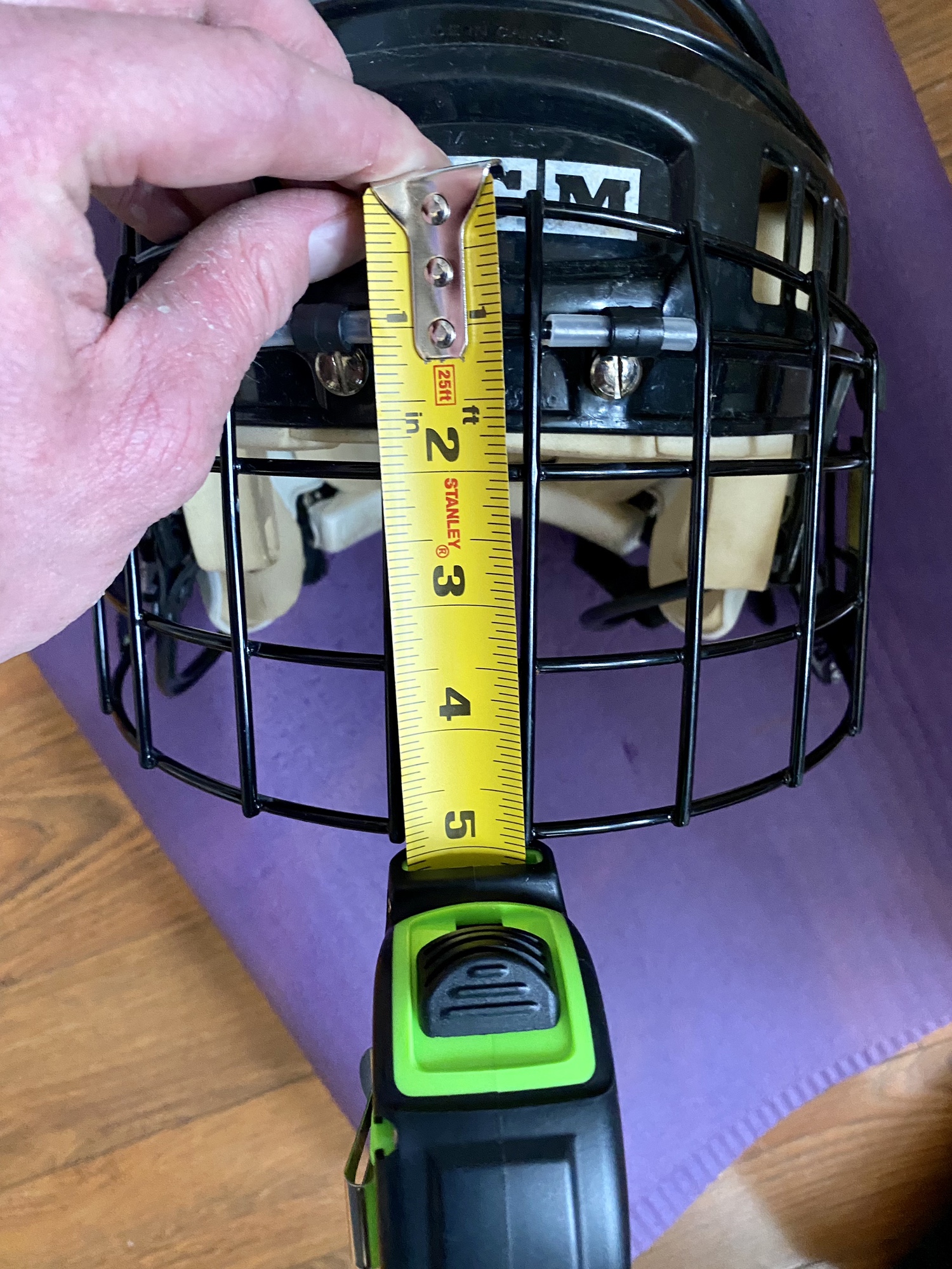 CCM HOCKEY HELMET w/ ITECH *HALF CAGE VISOR TYPE 4 HECC CERTIFIED