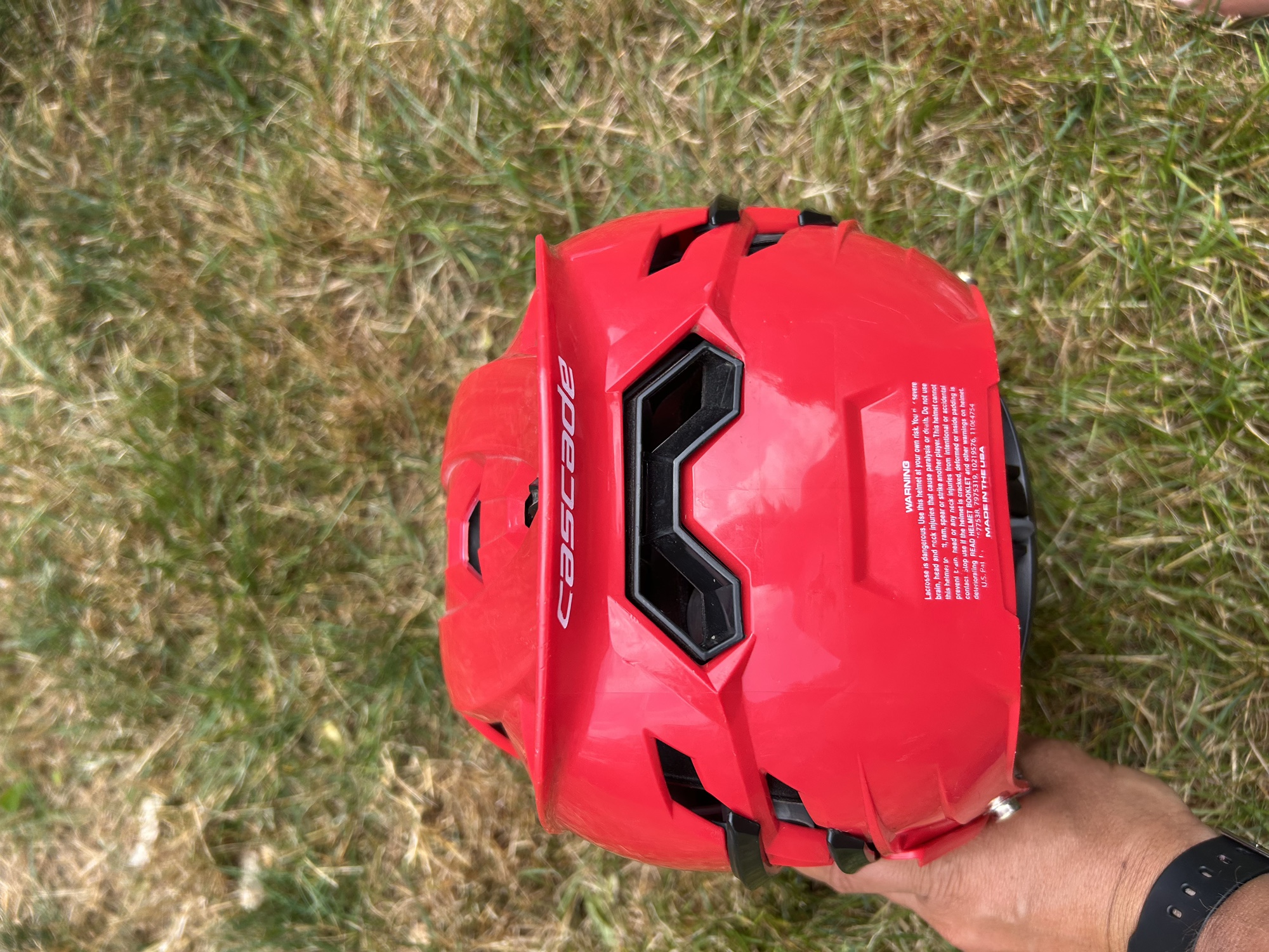 Cascade XRS Helmet Used Red With Black Trim And Cage Lacrosse Lax