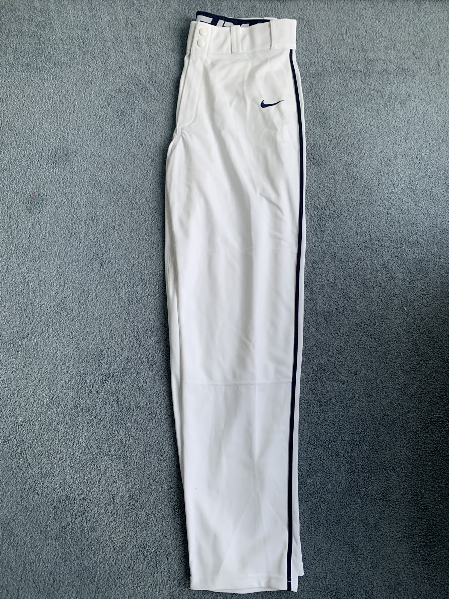 New Nike Baseball Pants Men’s Large (White With Navy Stripe) SidelineSwap