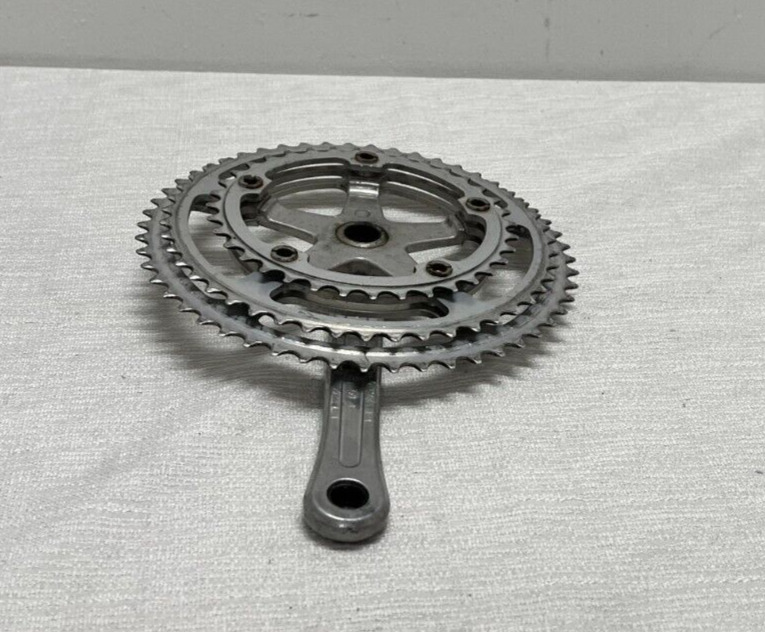 パーツ SUGINO RD2 TRIPLE CRANK VINTAGE SILVER Vintage SR Custom 170mm 52/42/34 Silver Aluminum Triple
