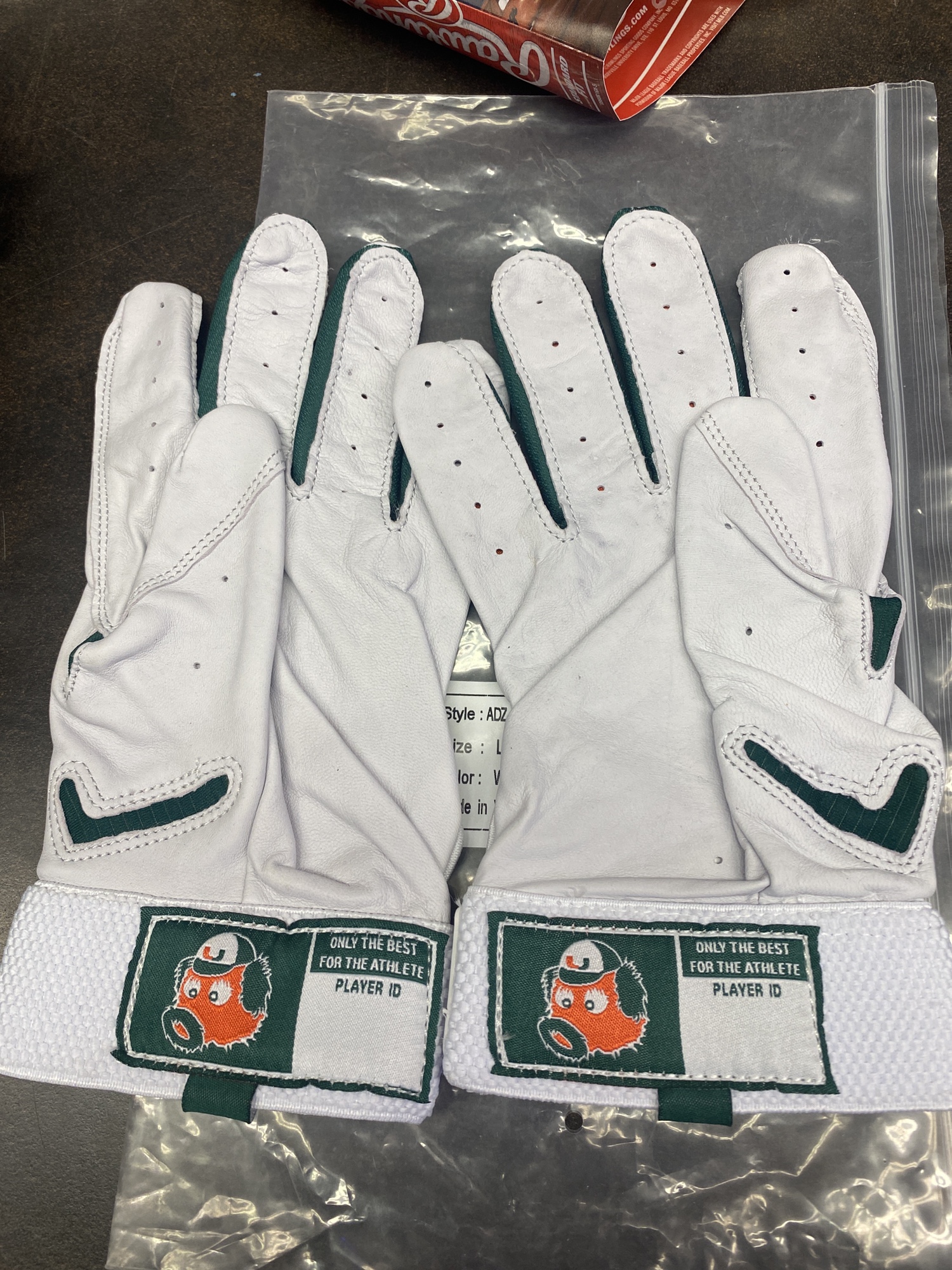 Adidas university of miami issued batting gloves size large SidelineSwap