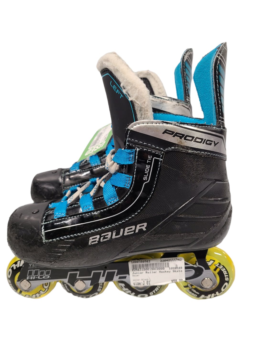 Used Bauer Prodigy Junior 01 Roller Hockey Skates SidelineSwap