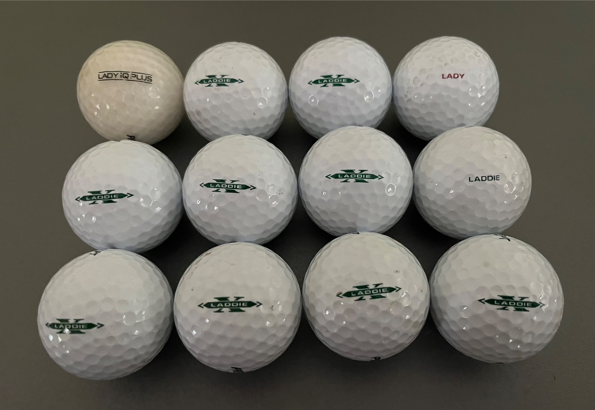 (12) Precept Laddie X golf balls used/recycled Lady IQ Bridgestone