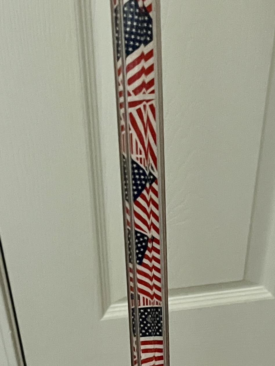 Red White & Blue dyed lacrosse stick w/American flag ghost shaft
