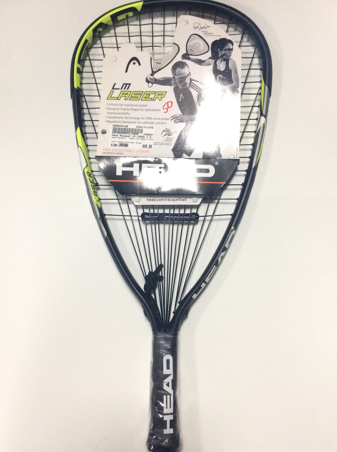 New Head Lm Laser 3 5 8 Racquetball Racquet SidelineSwap