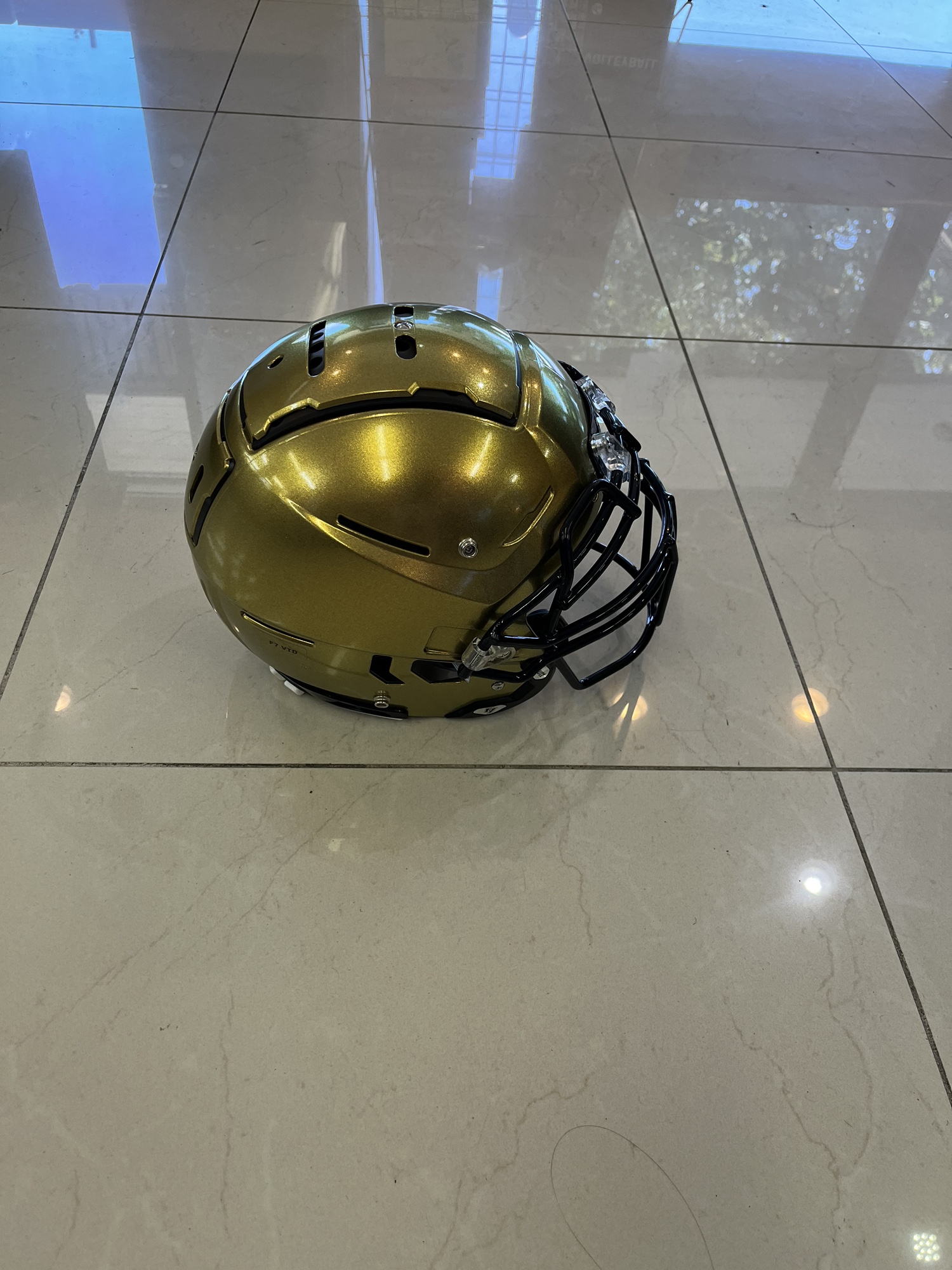 New Schutt F7 Collegiate Football Helmet Painted Sunflower Gold with