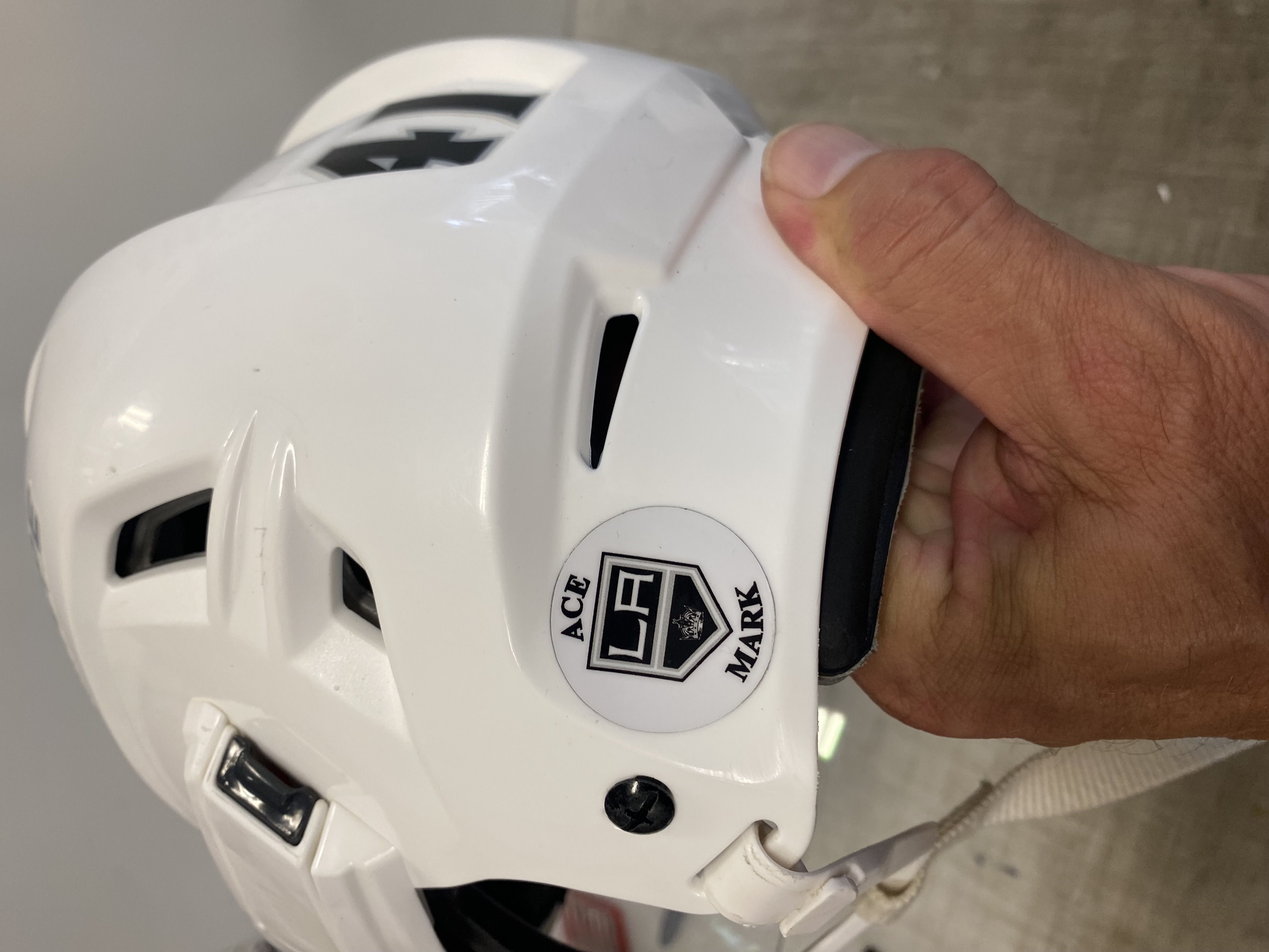 CCM Tacks 910 Pro Stock Hockey Helmet CCM Visor Combo Small White 4357 SidelineSwap