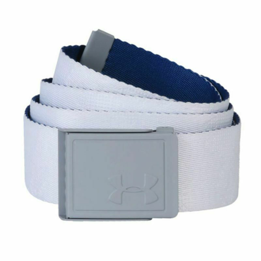NEW Under Armour Reversible White/Blue  Golf Belt OSFM Cut To Length