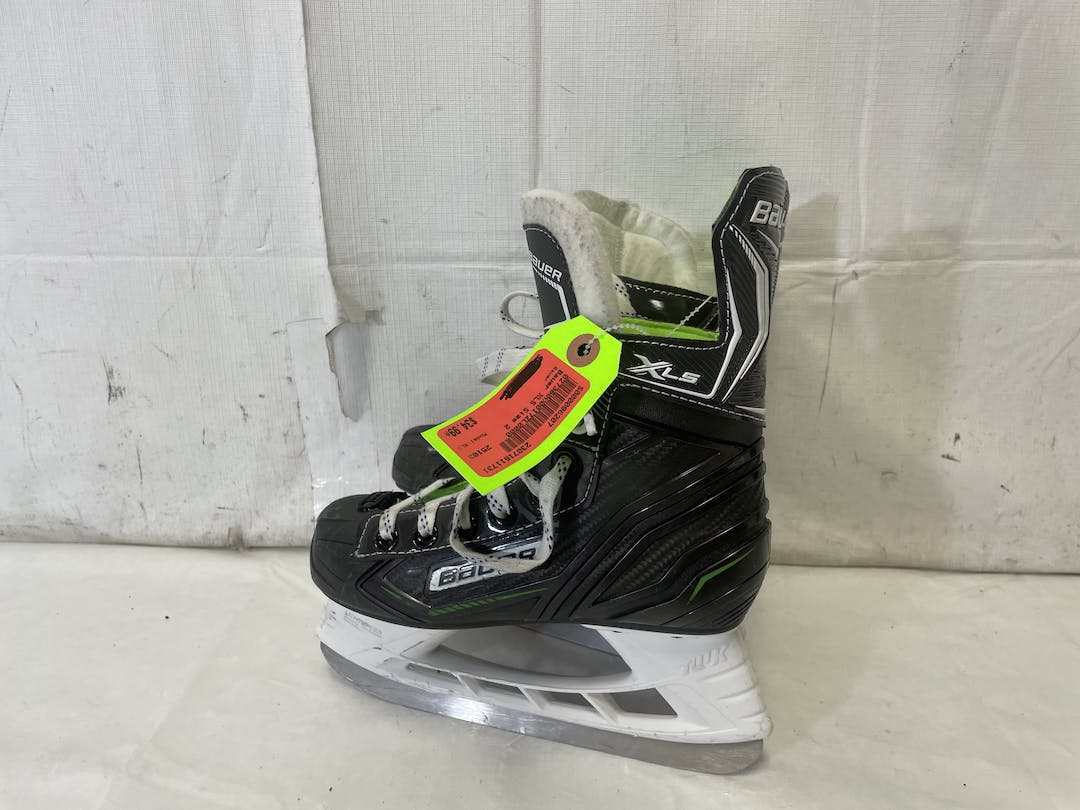 Used Bauer Xls Junior Size 2 Ice Hockey Skates SidelineSwap