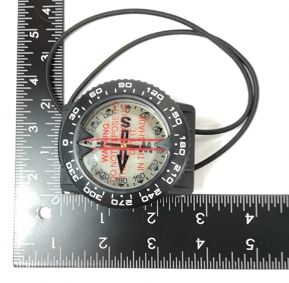 Bungee Wrist Mount Scuba Diving Submersible Compass Glows in Dark 3208