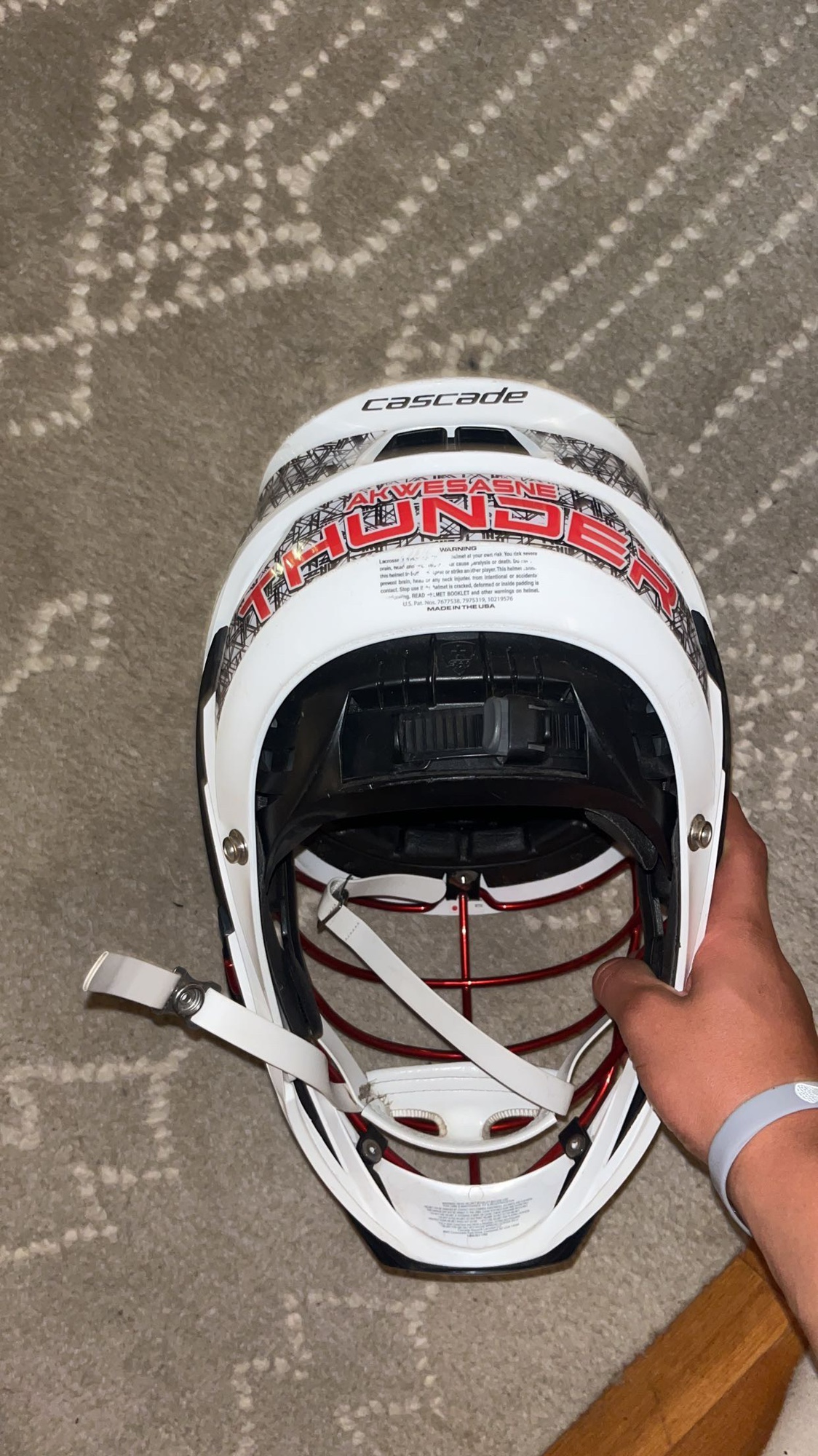 AKWESASNE THUNDER/attack LACROSSE HELMET SidelineSwap