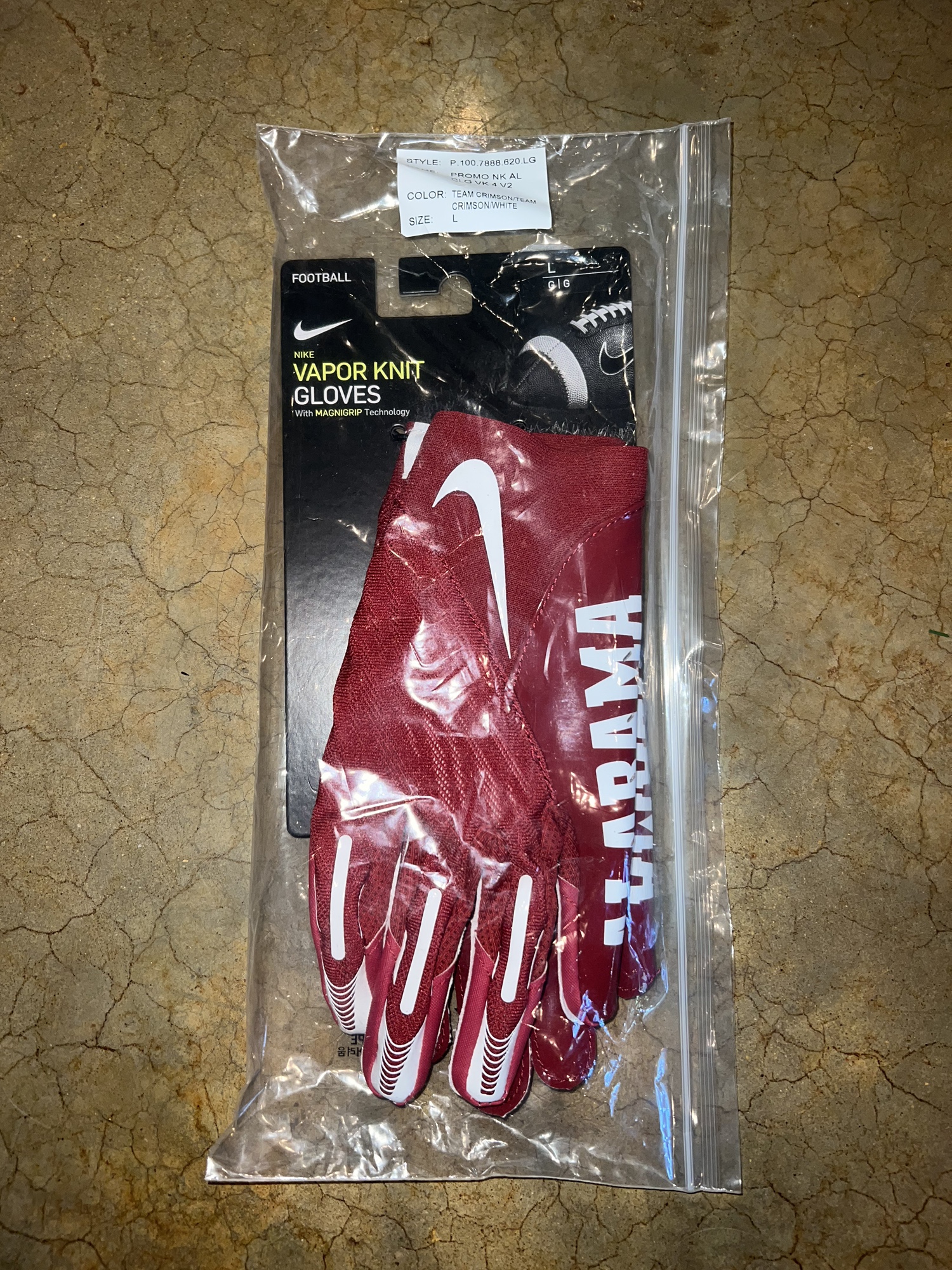 Nike Alabama Vapor Knit Football Gloves SidelineSwap