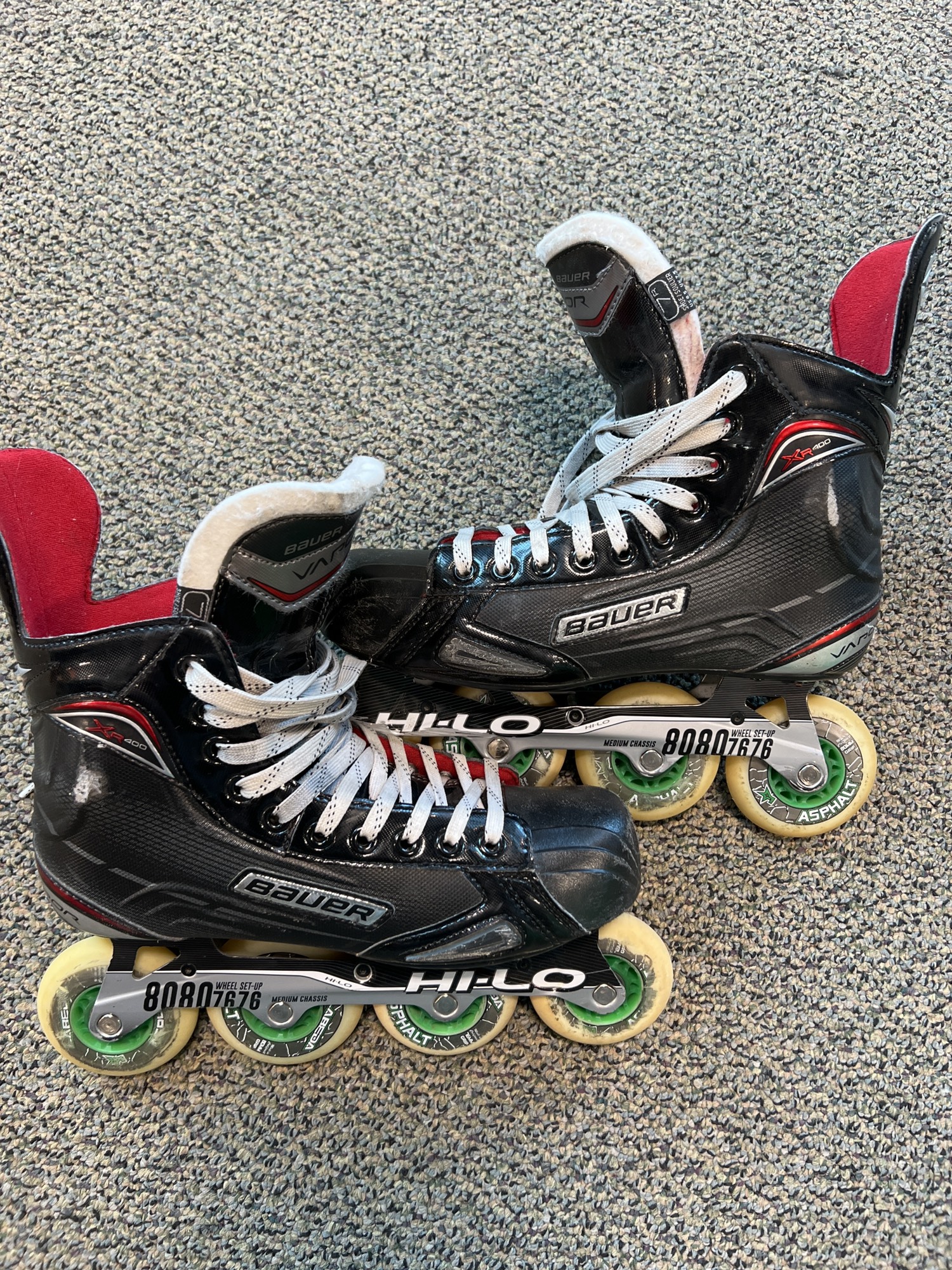 Used Bauer Vapor XR400 Inline Skates D&R (Regular) 7.0 SidelineSwap
