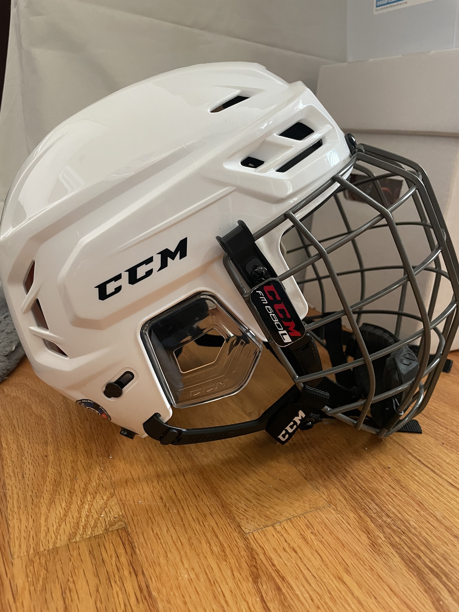 Like New Large CCM Tacks 710 Helmet With Cage SidelineSwap