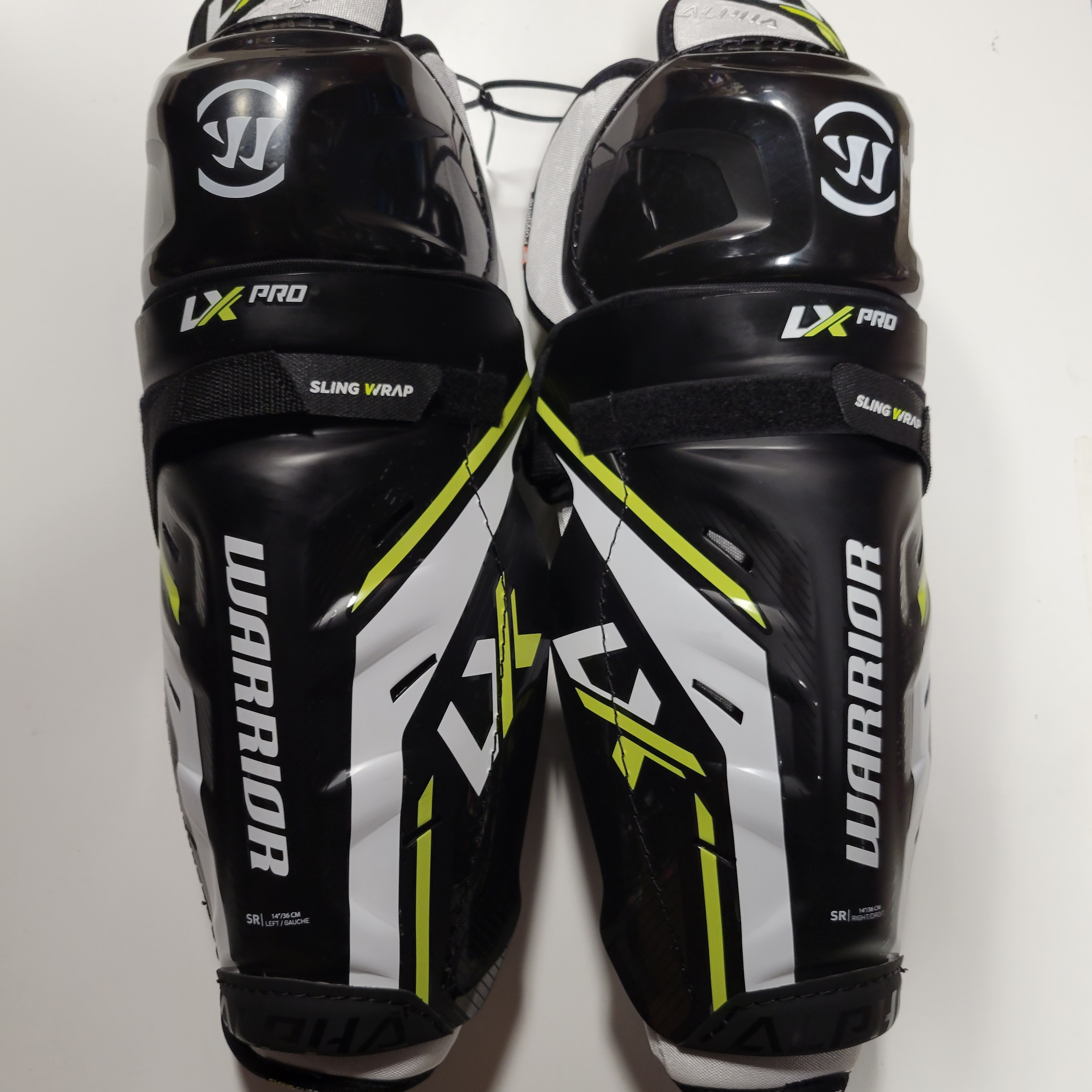 New Senior 14" Warrior Alpha LX Pro Hockey Shin Guards SidelineSwap
