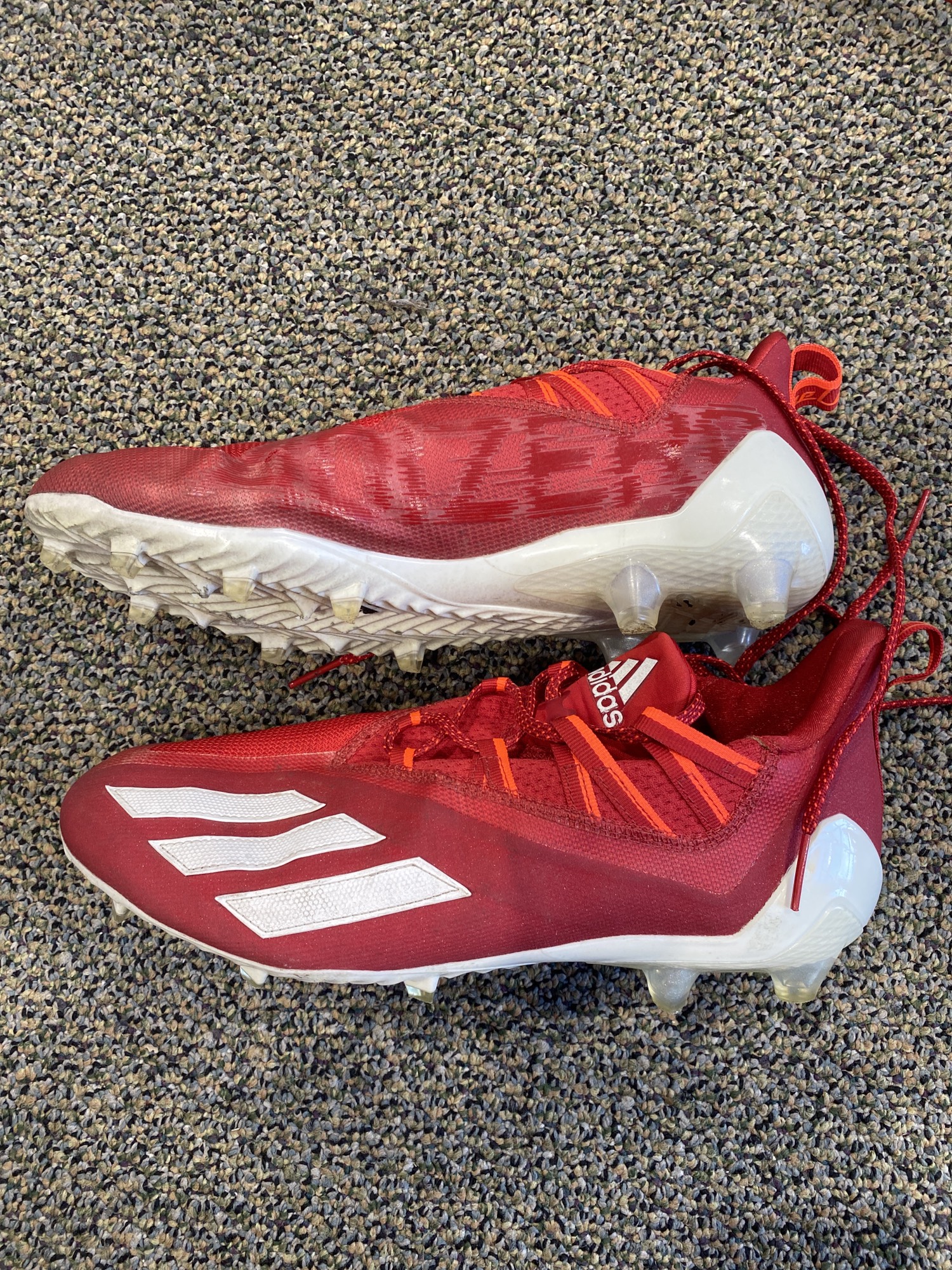 Red Used Men's 11.5 Adidas Football Cleats SidelineSwap