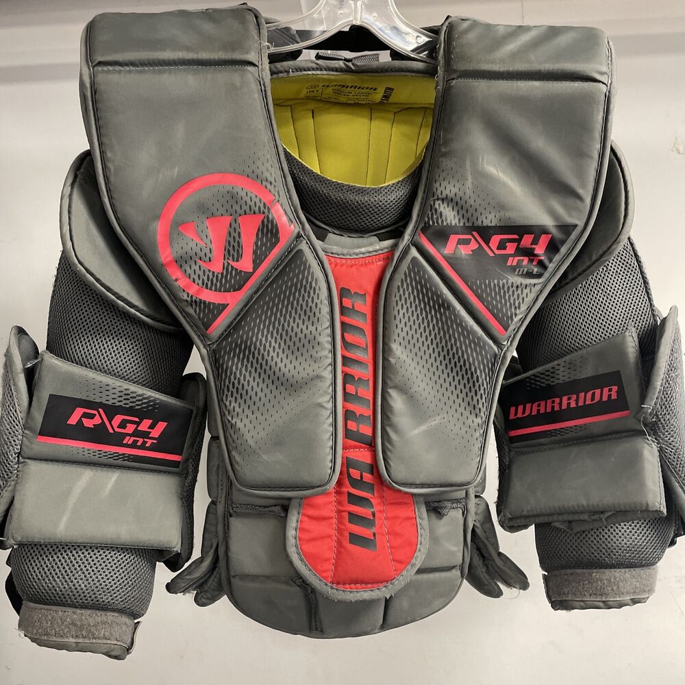 INT SIZE MEDIUMLARGE WARRIOR R/G4 ICE HOCKEY GOALIE CHEST & ARM