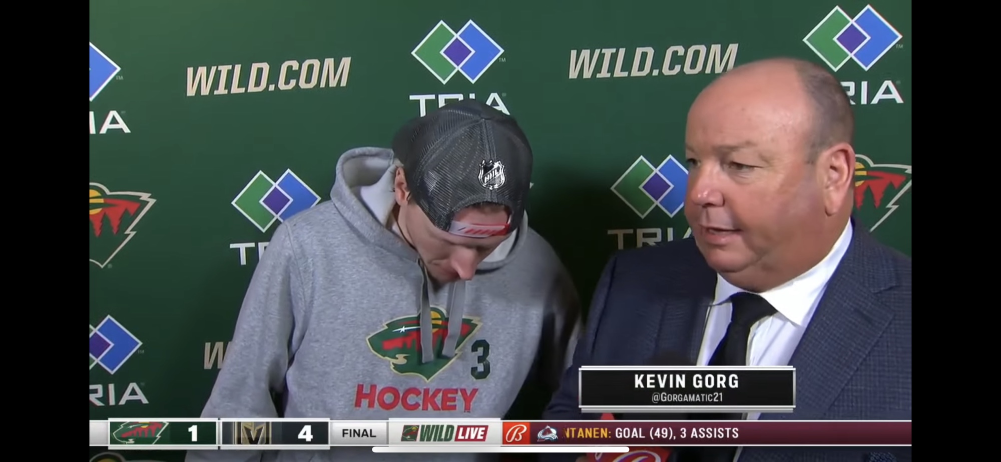 Tyson Jost 10 TEAM PLAYER ISSUE Minnesota Wild Fanatics Authentic Pro