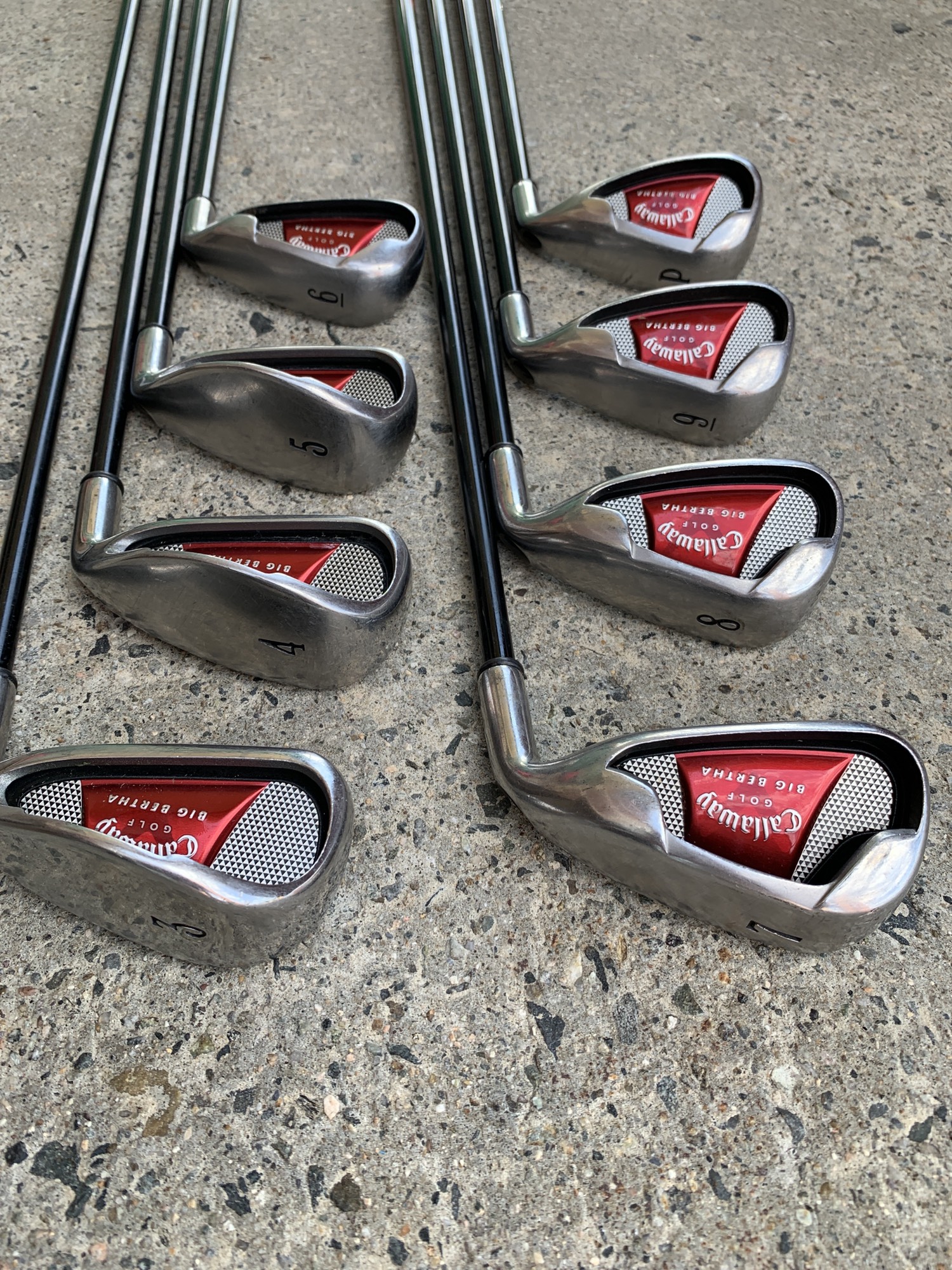 Used Callaway Big Bertha 2008 Right-Handed Golf Iron Set