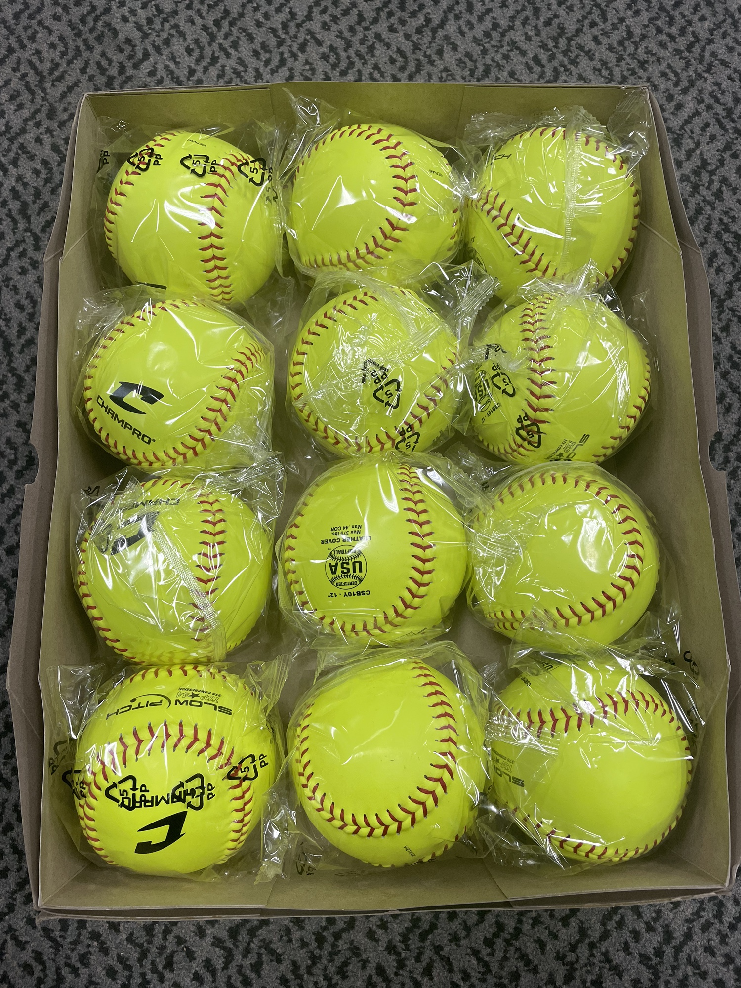 Bailey Ball Soft-flite 12-inch Softballs (one Dozen Size Jugs Lite