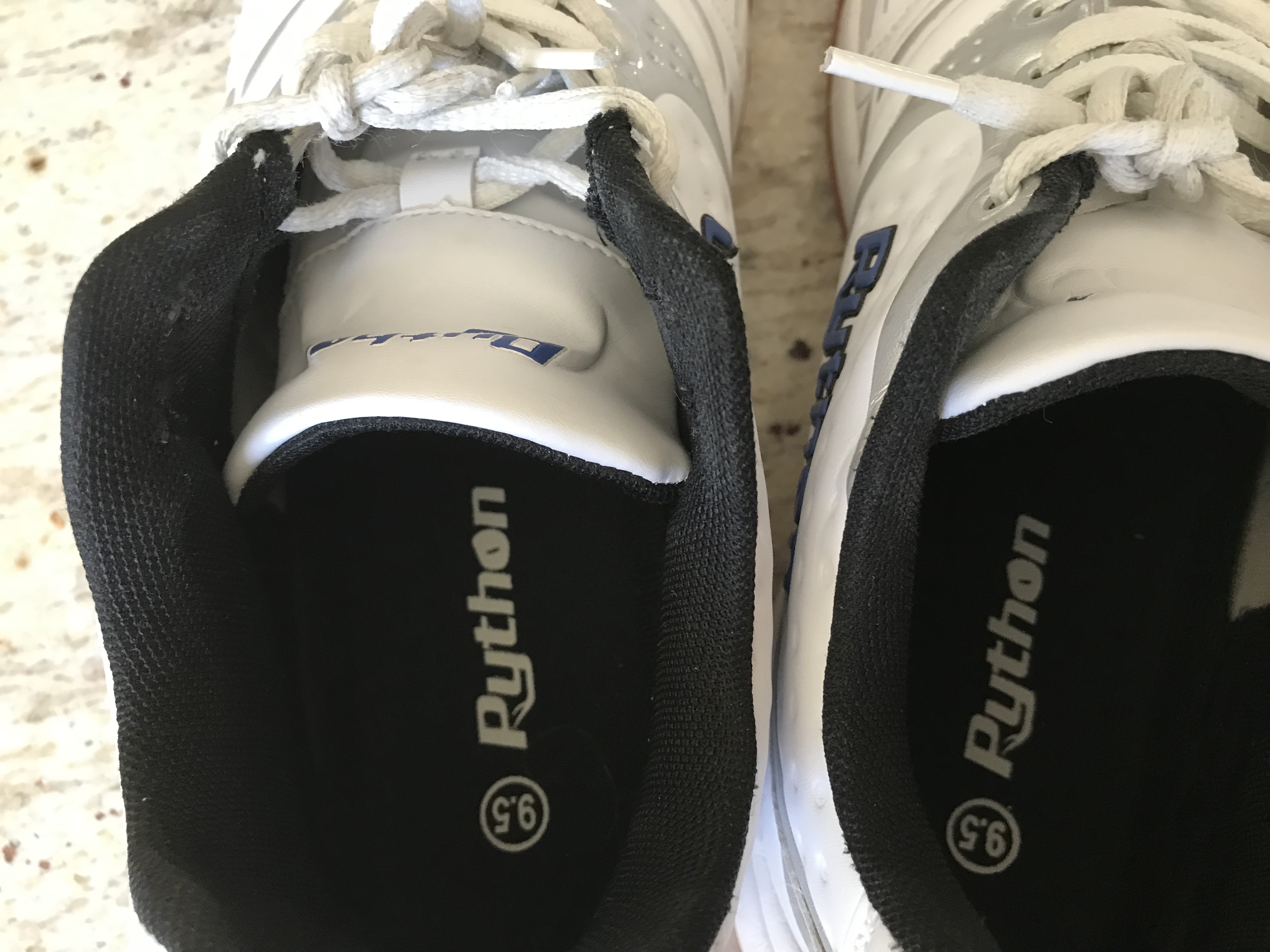 Python Men's Deluxe Indoor Mid White Pickleball Shoes/Other Indoor